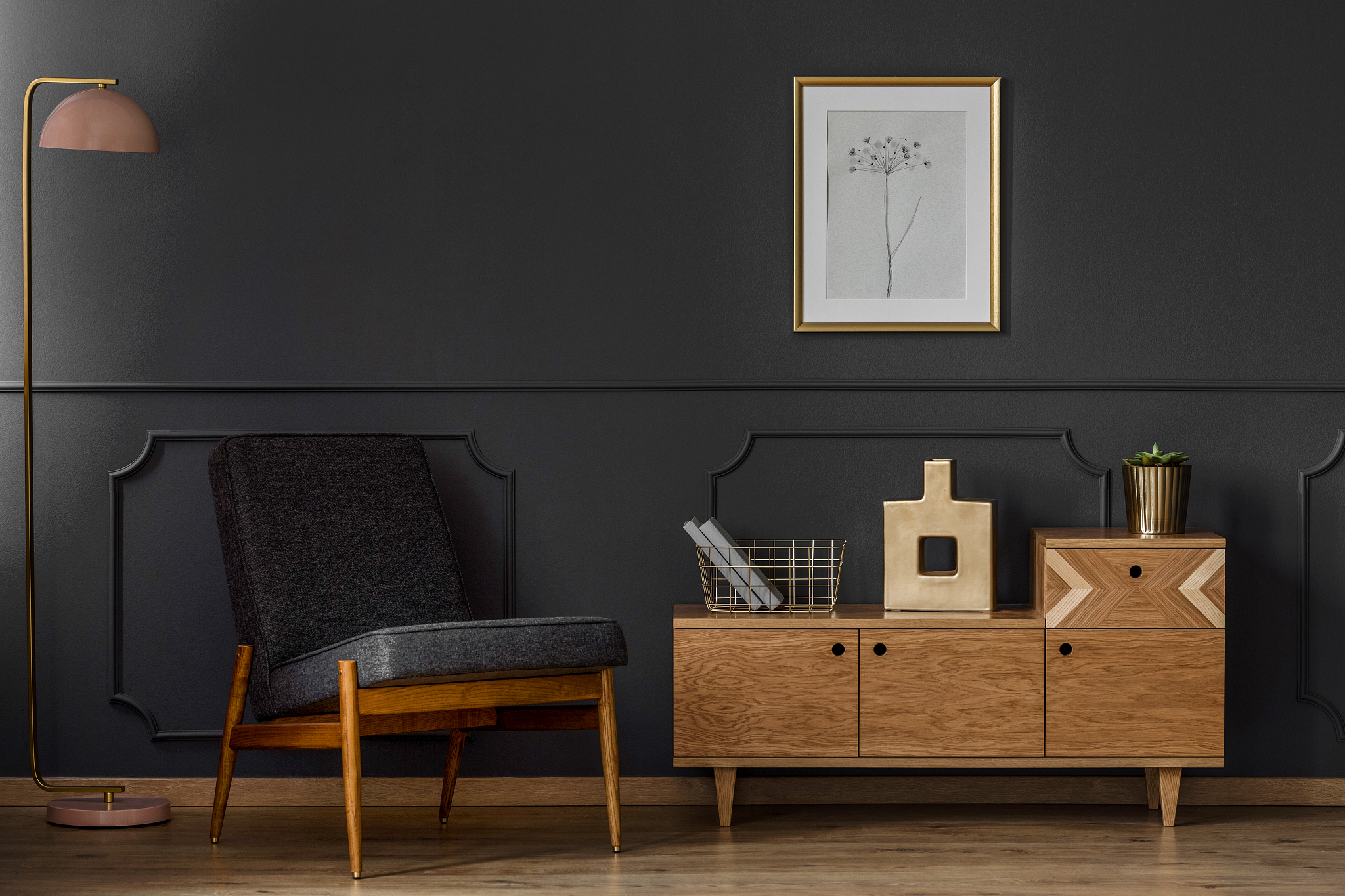 retro living room concept