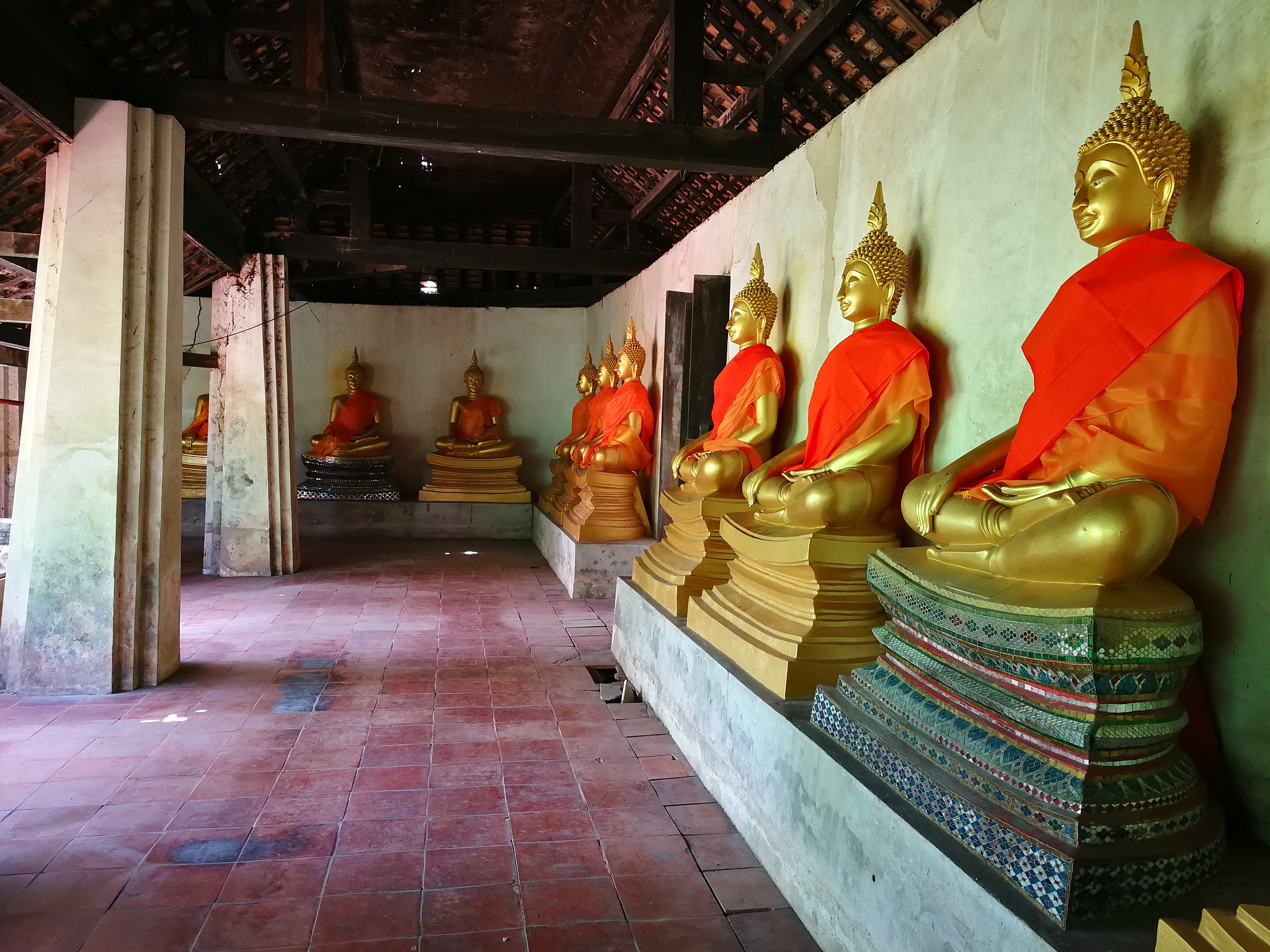 a beautiful thailand temples, pagodas and buddha statute in old 