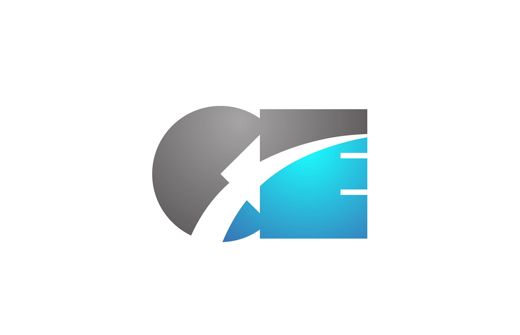 alphabet letter ce c e logo company icon design
