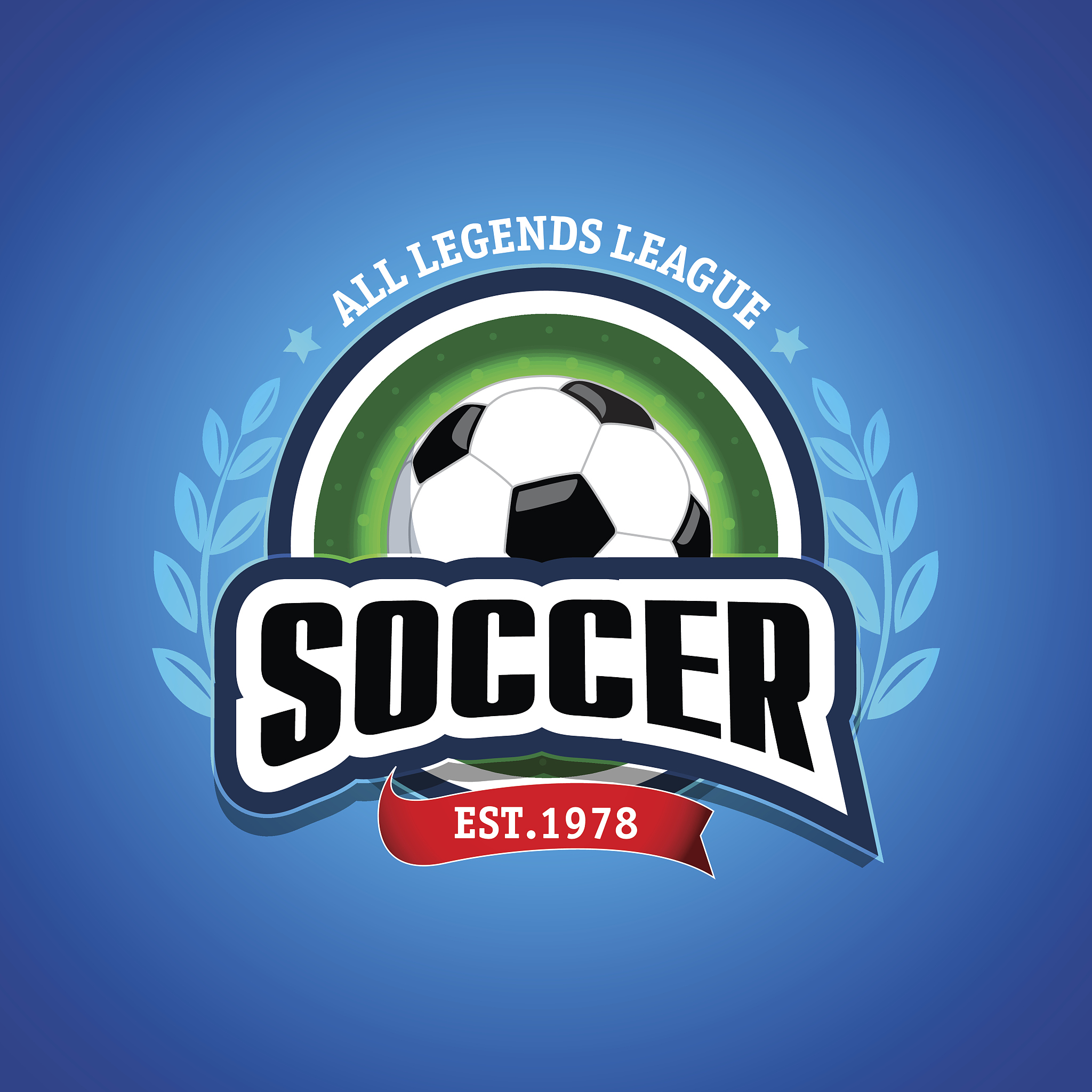 soccer football badge logo design template, sport logotype templ