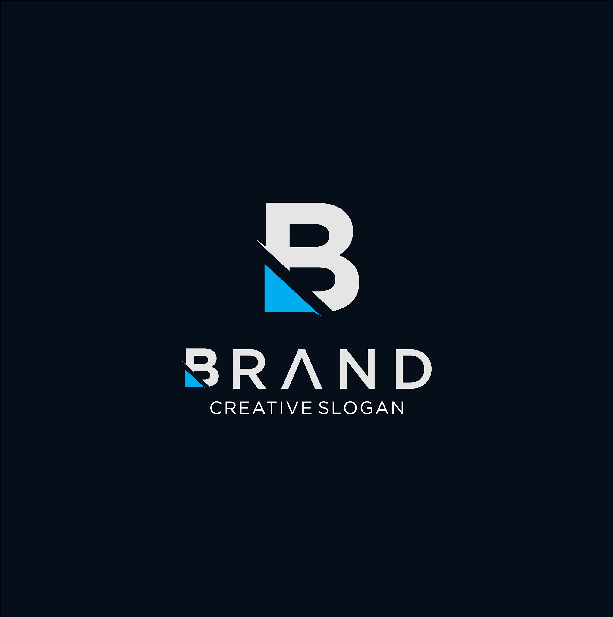 letter b tech logo design stock