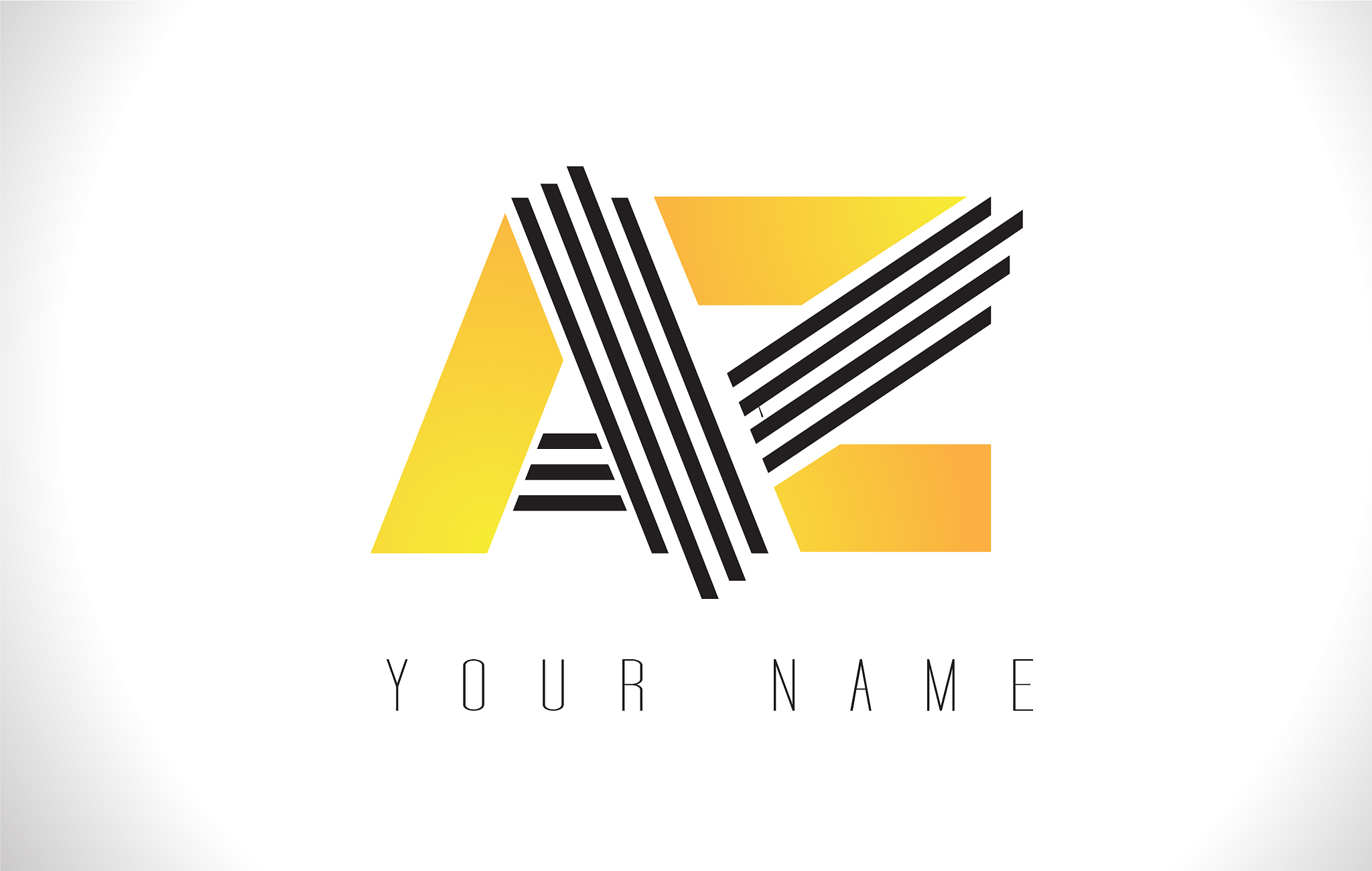 az black lines letter logo creative line letters