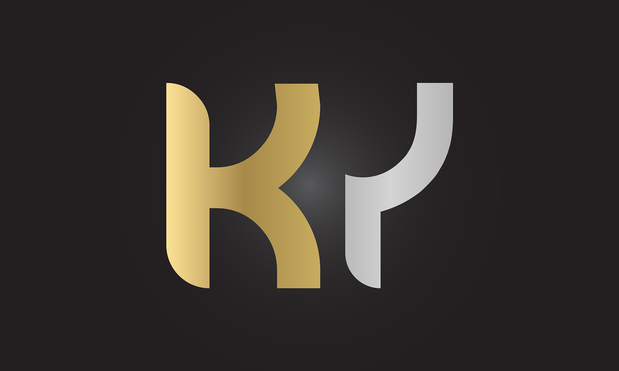 initial alphabet ky logo design template abstract