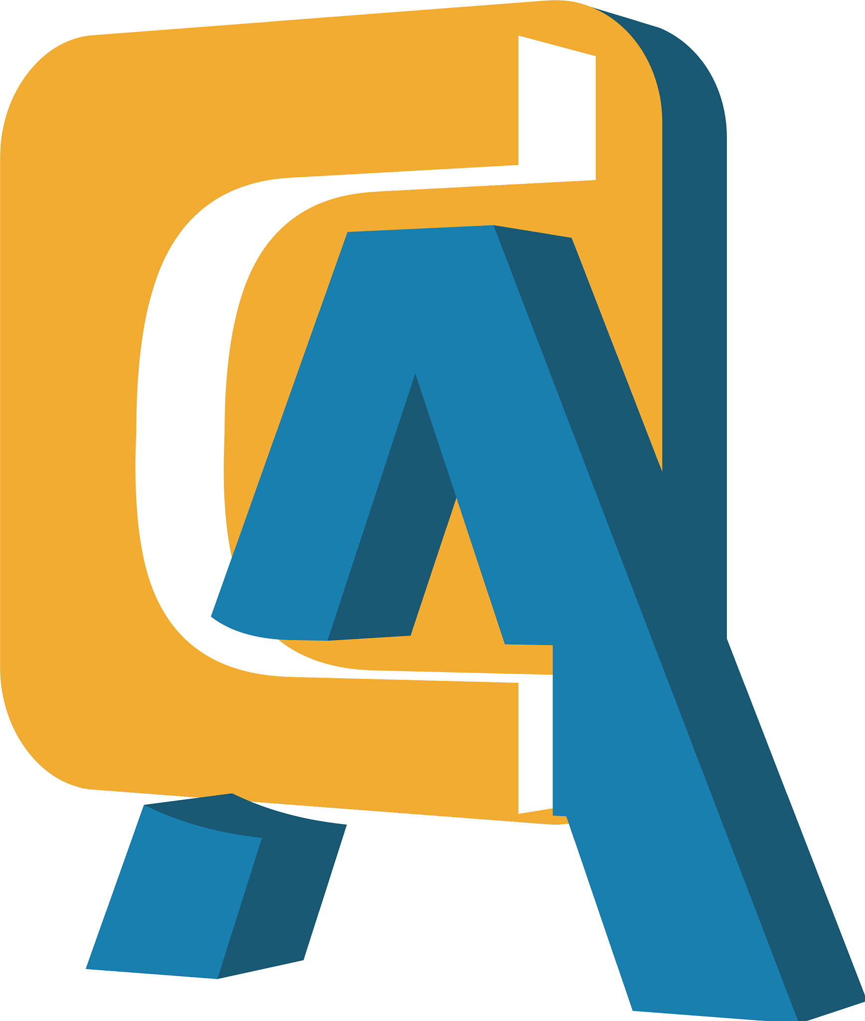 creative abstract letter ca logo design
