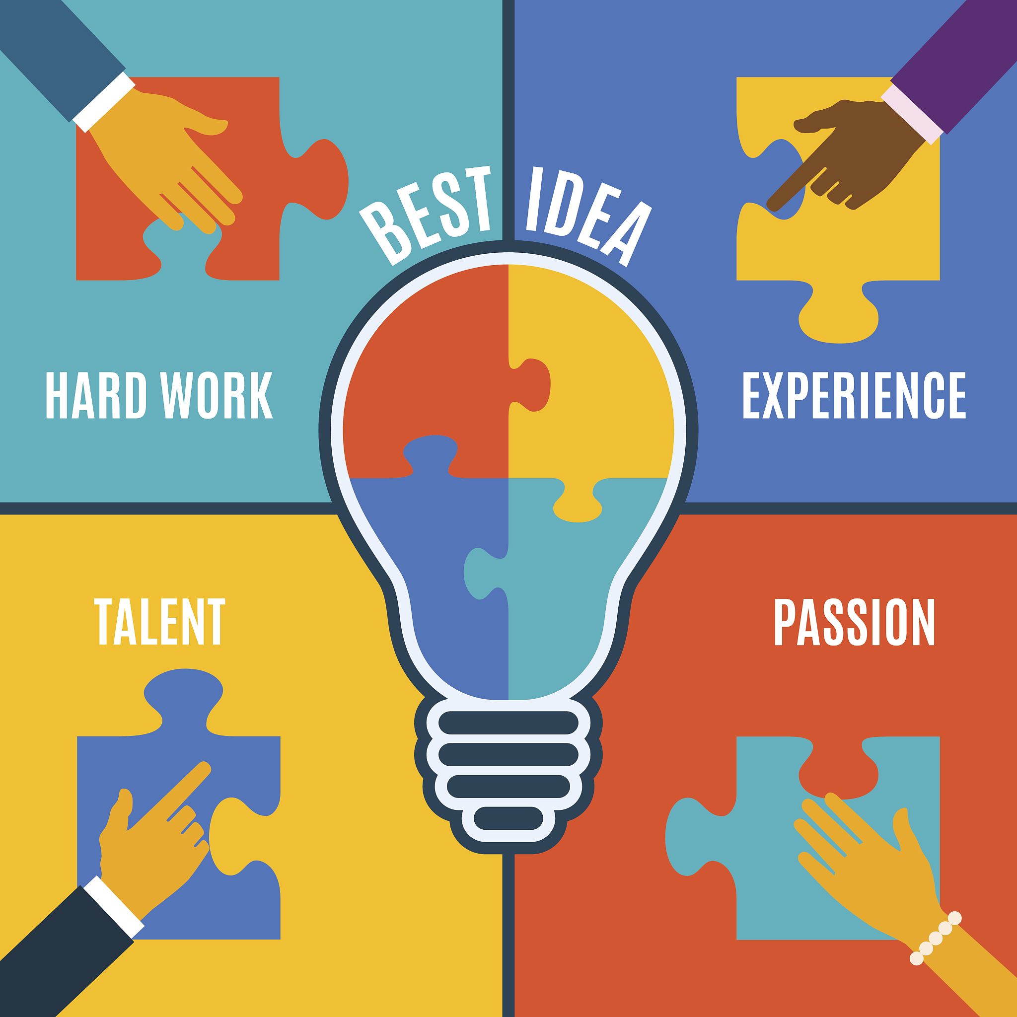 best bright idea, creative conceptual background.