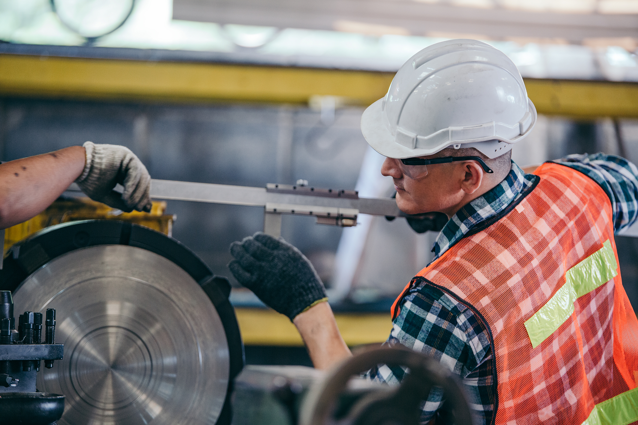 male engineer metalworker industrial experienced operator techni
