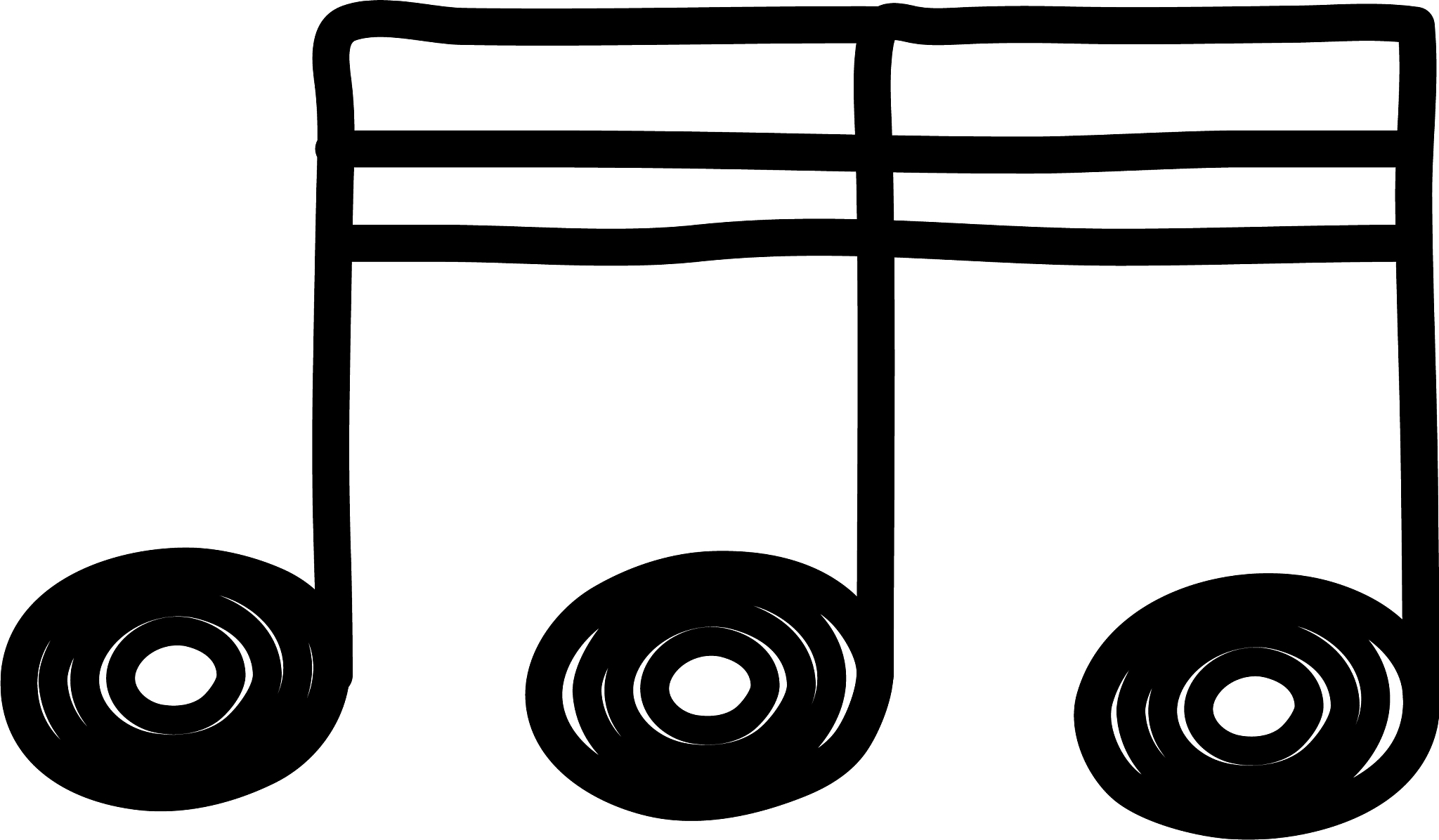 music note line style icon