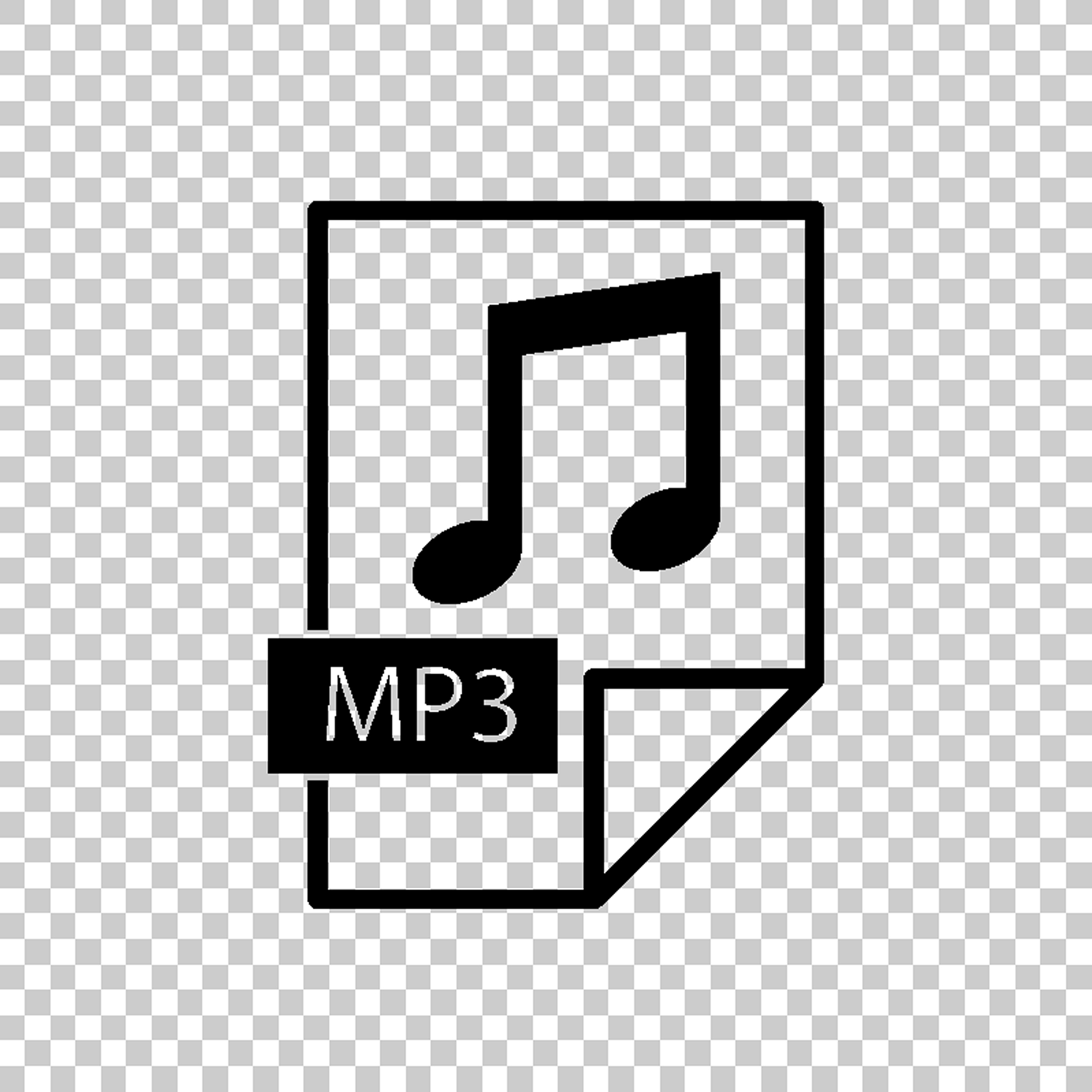 mp3 icon - green vector icon