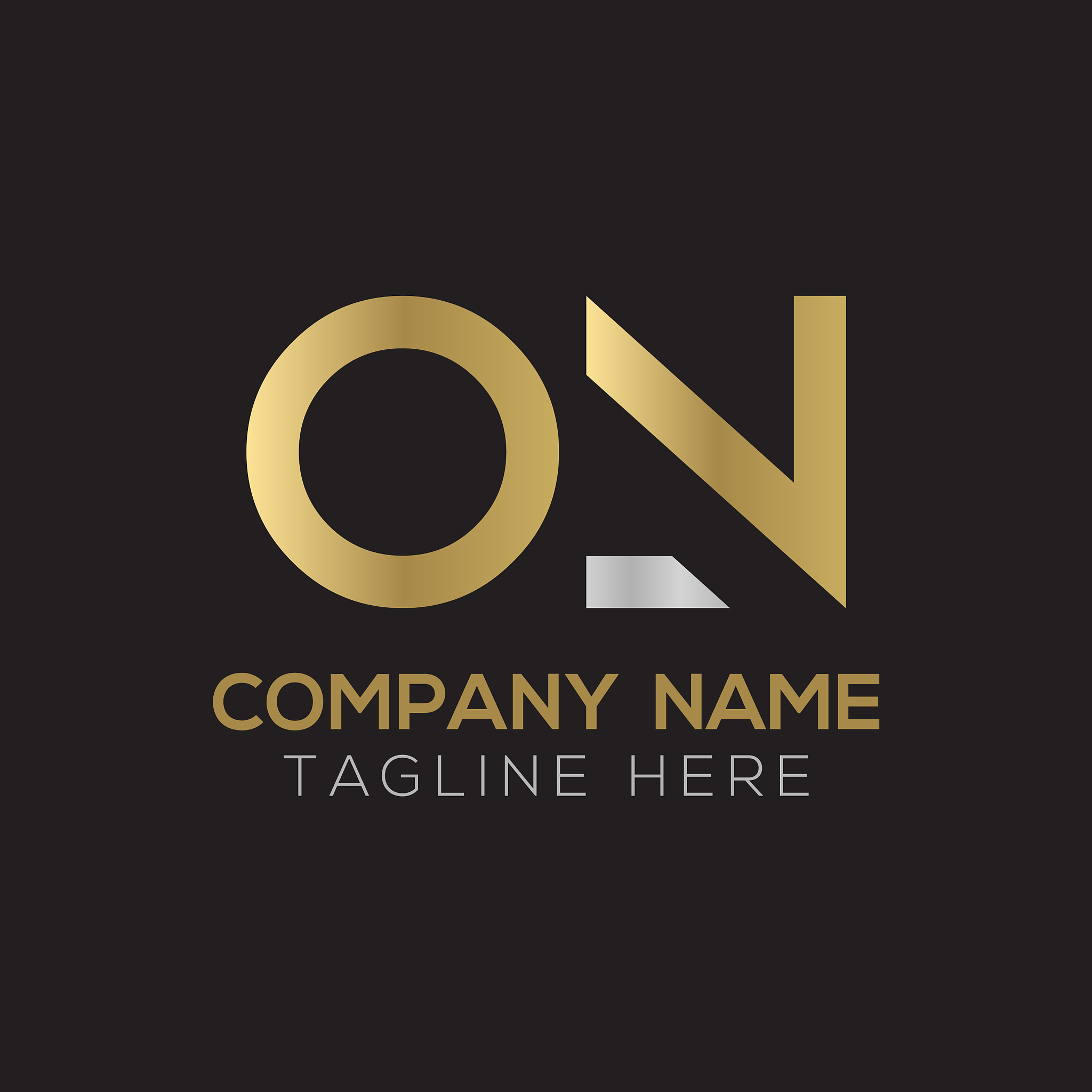 initial simple letter on logo design template