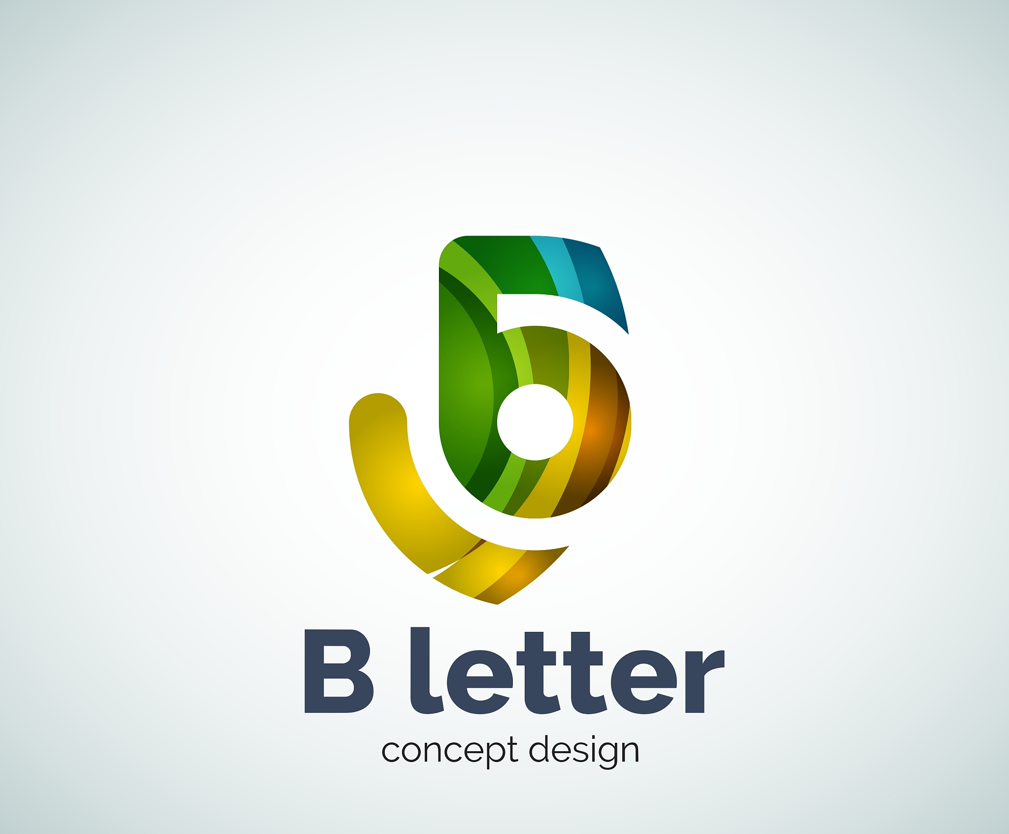 b letter concept logo template