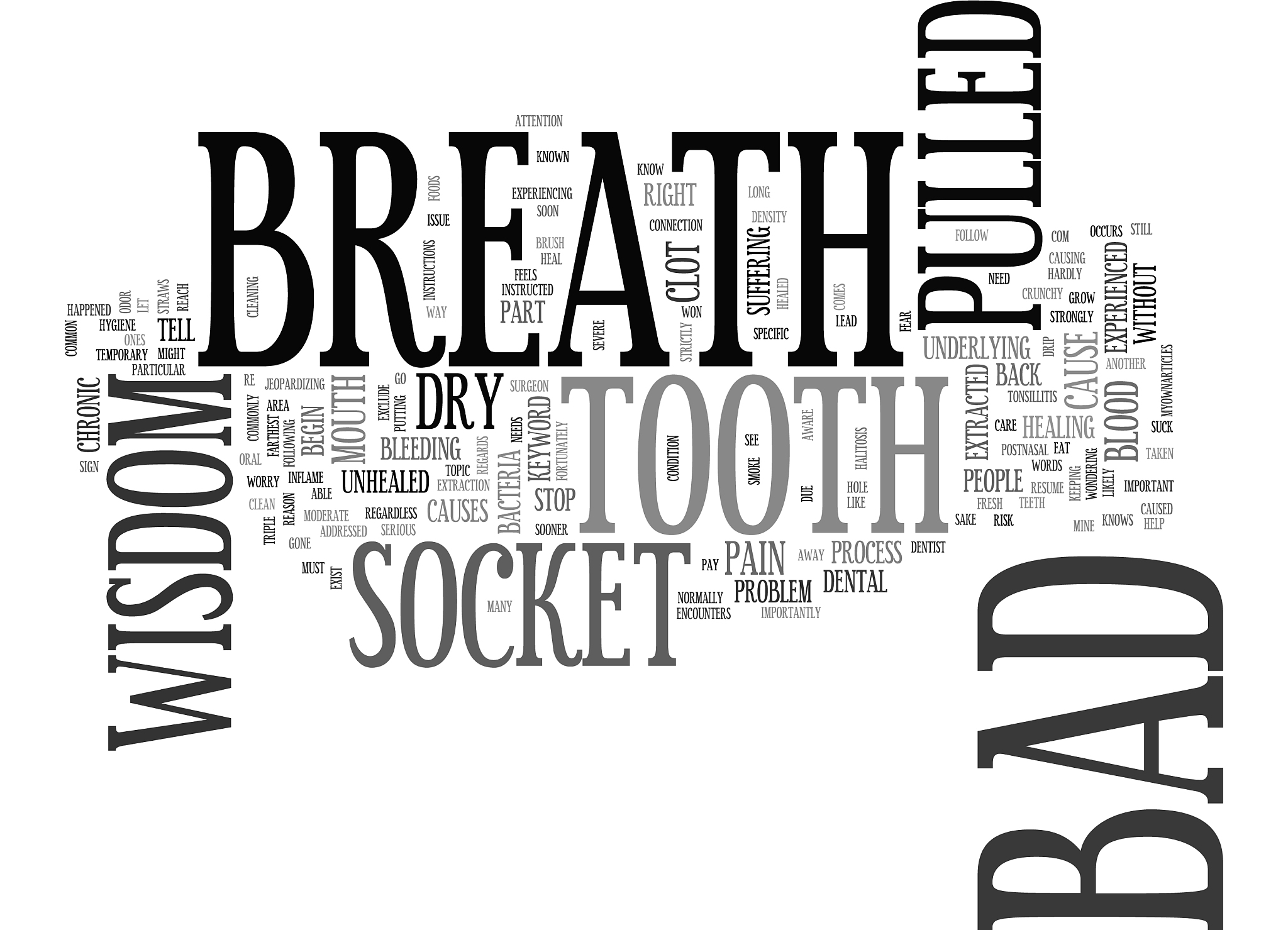 bad breath after wisdom tooth pulled text word