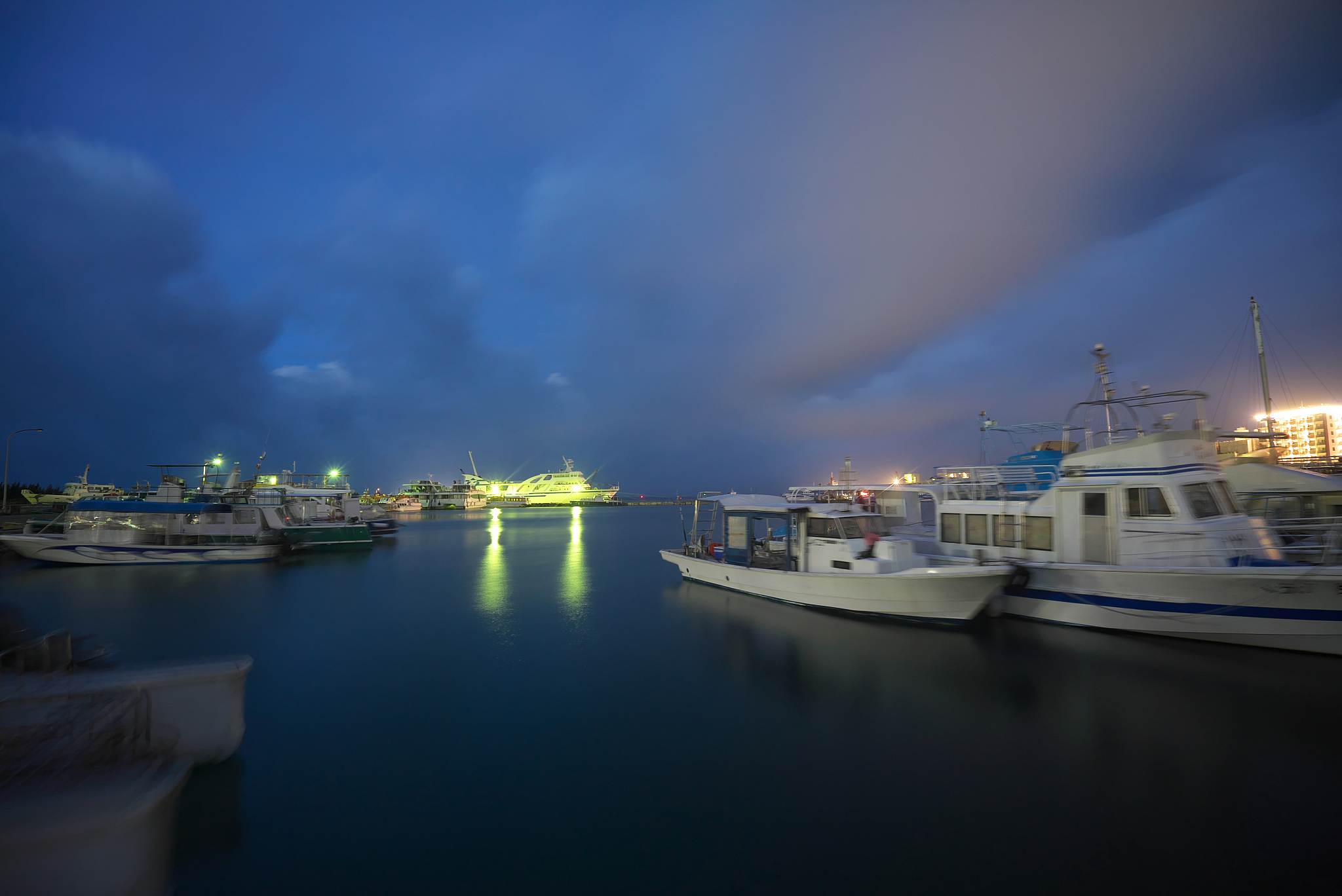 ishigaki port in ishigaki, okinawa, at the break of day