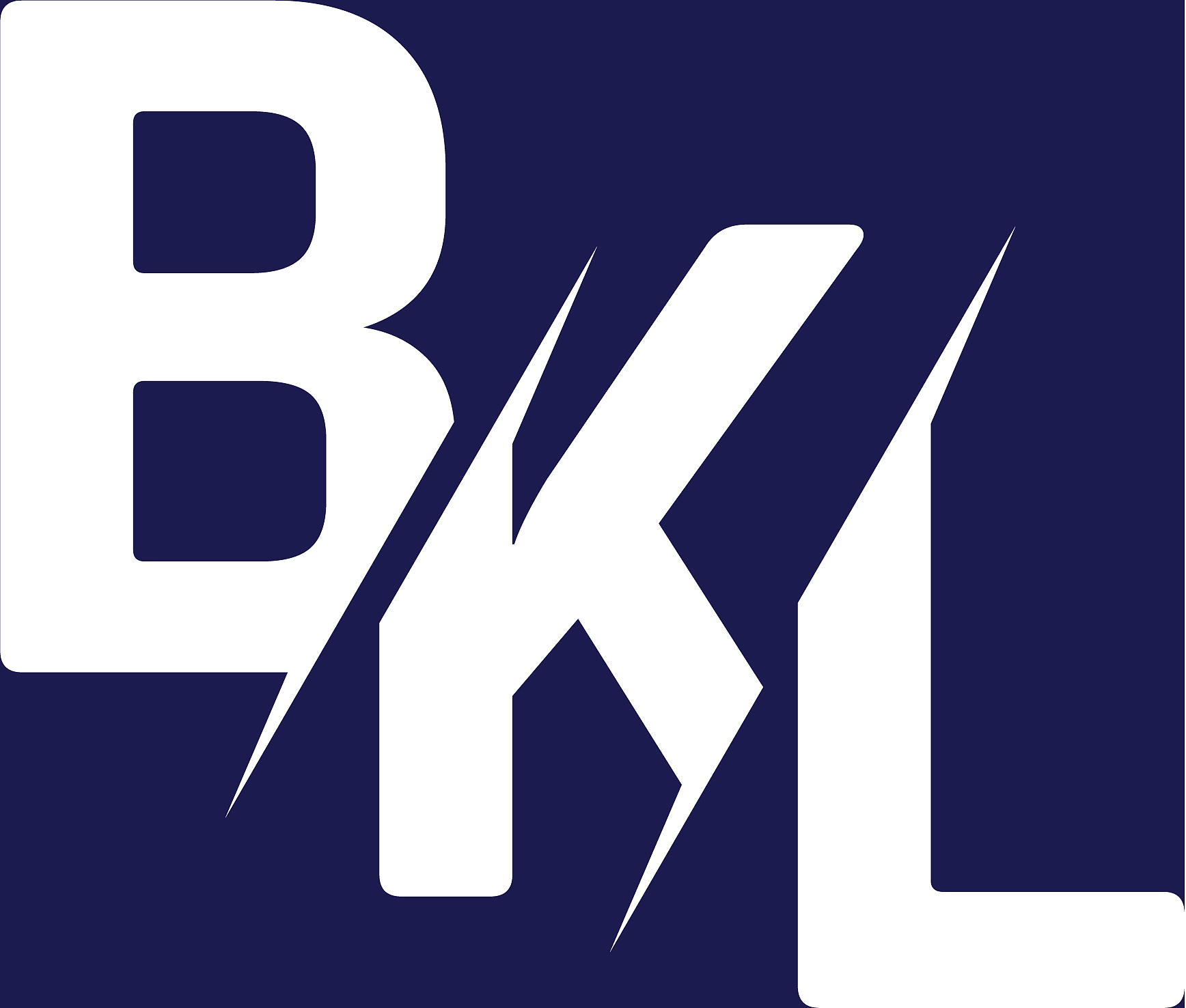 monogram letters initial logo design bkl