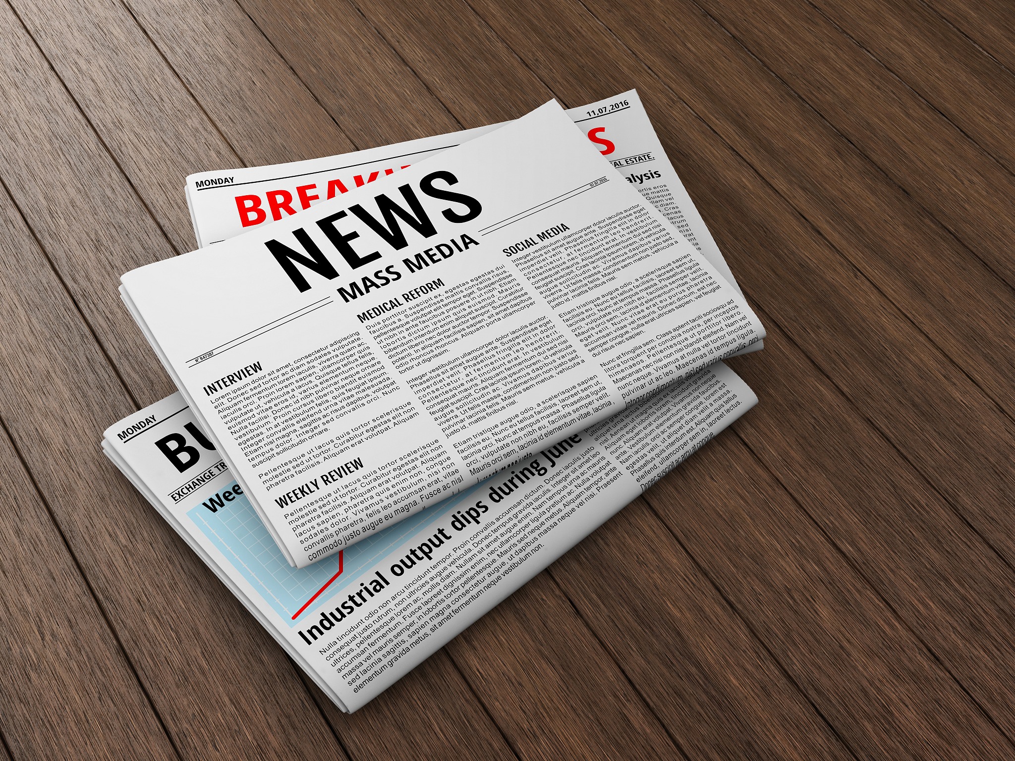 newspapers, illustration