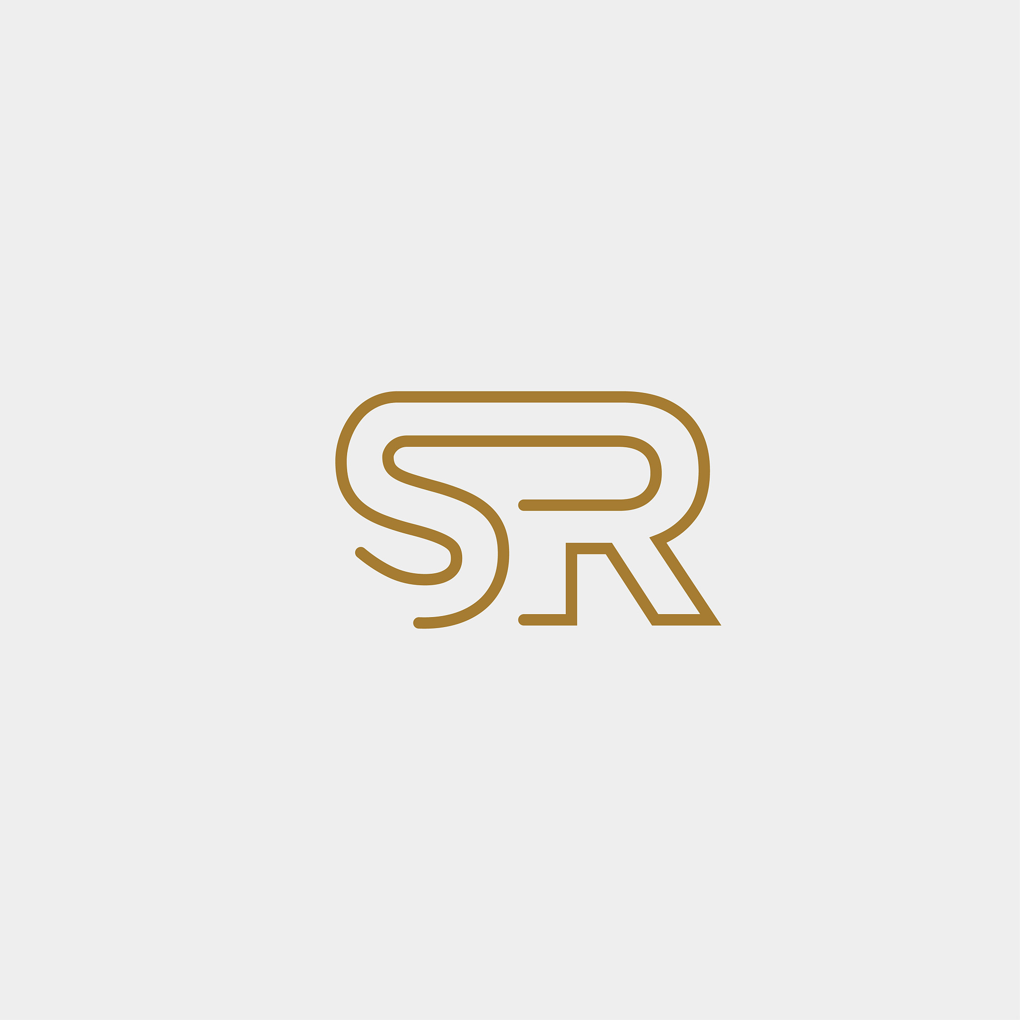 letter sr monogram line vector icon
