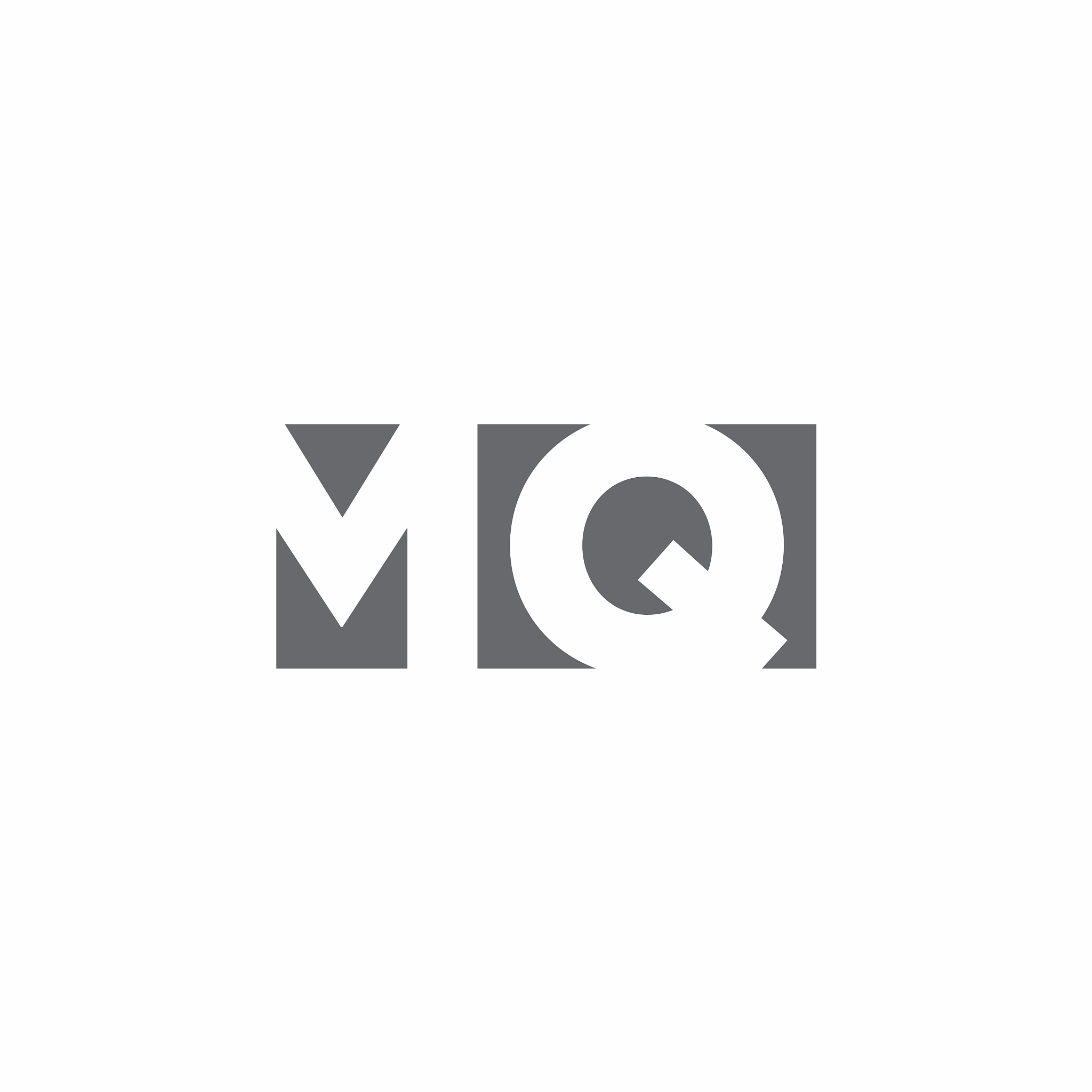 mq logo monogram with negative space style design