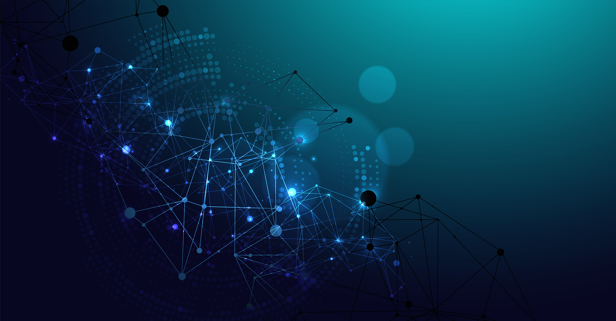 polygonal science background with connecting dots and lines. dig