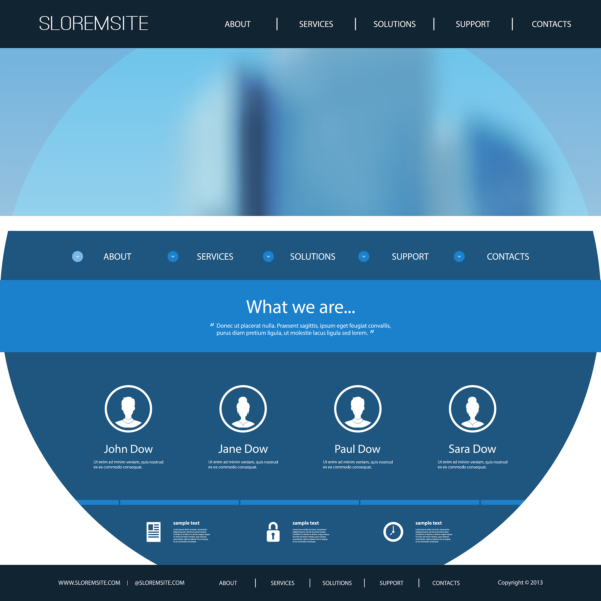 one page website template