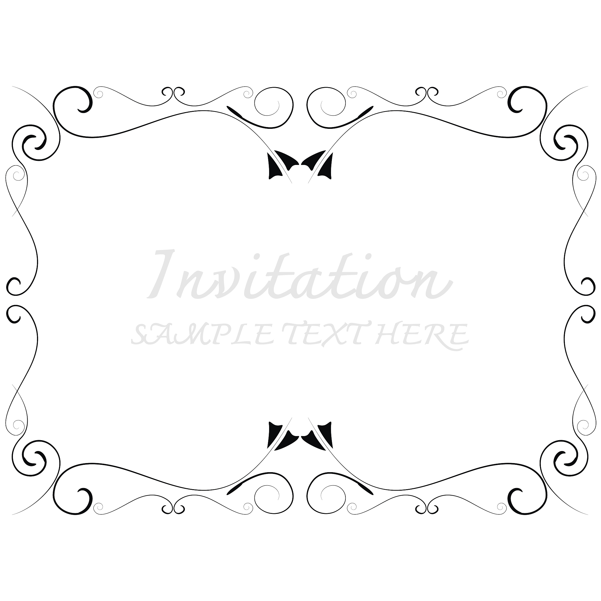 invitation with beautiful designs.
