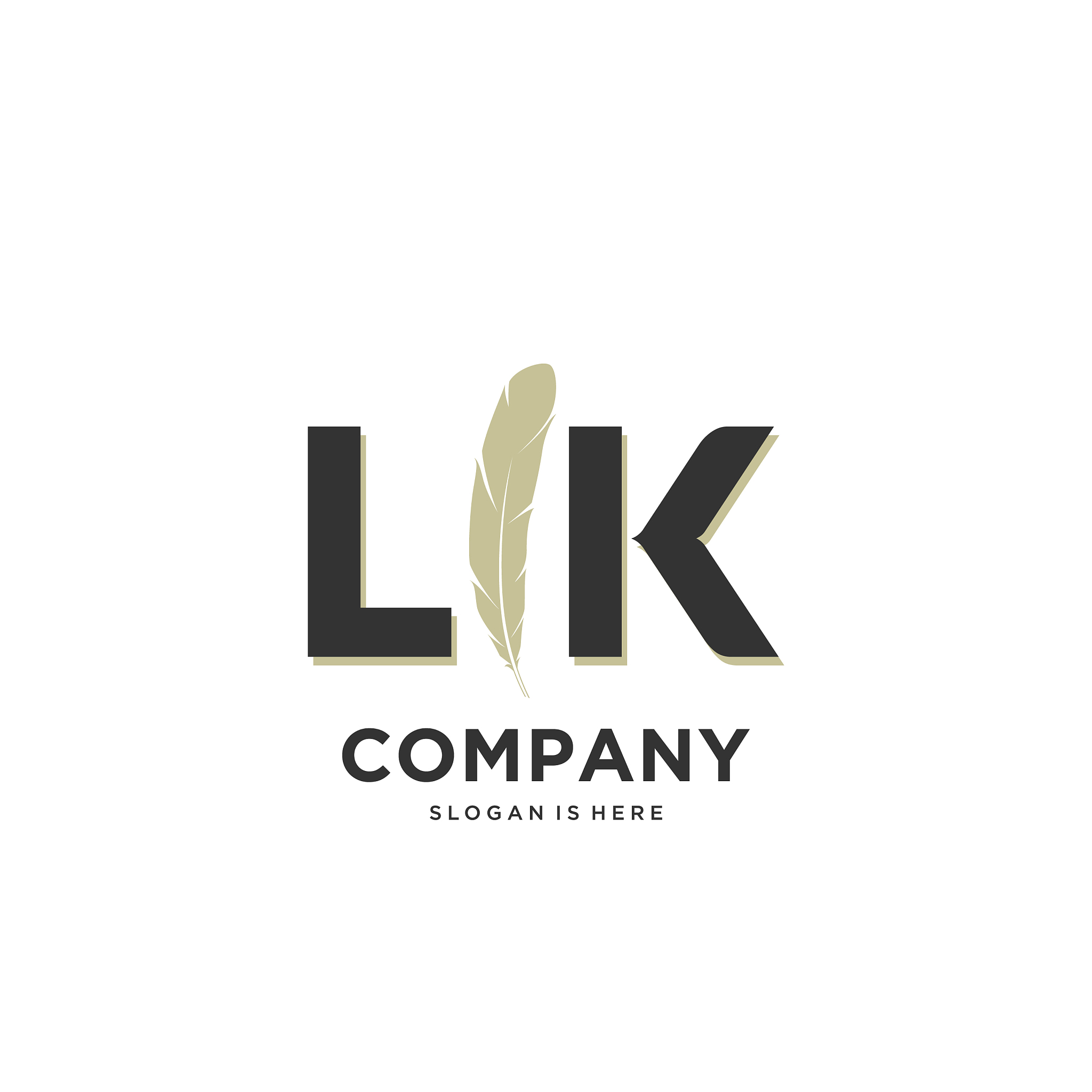 initial lk letter unique attractive creative