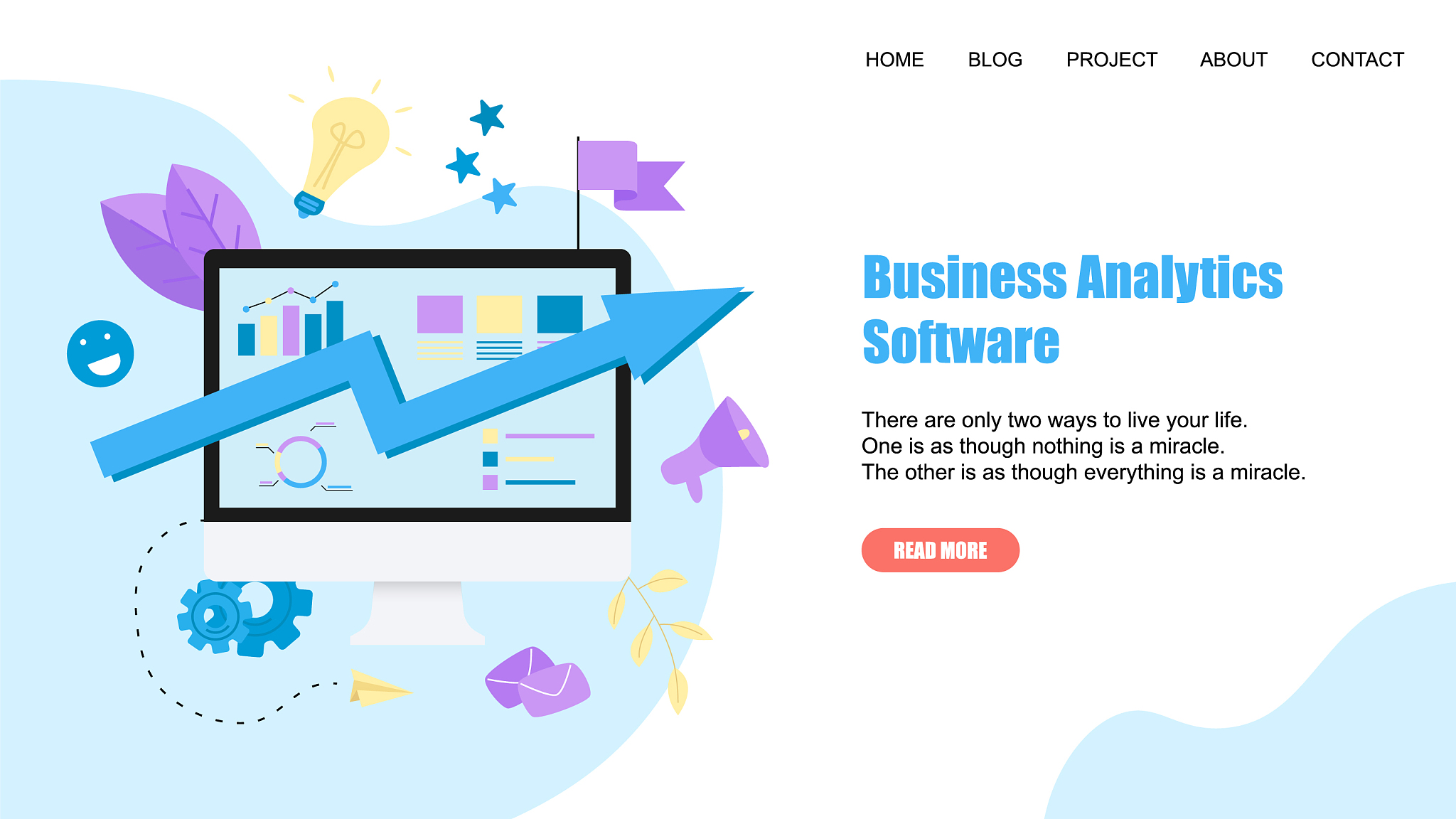 webpage template business analytics software