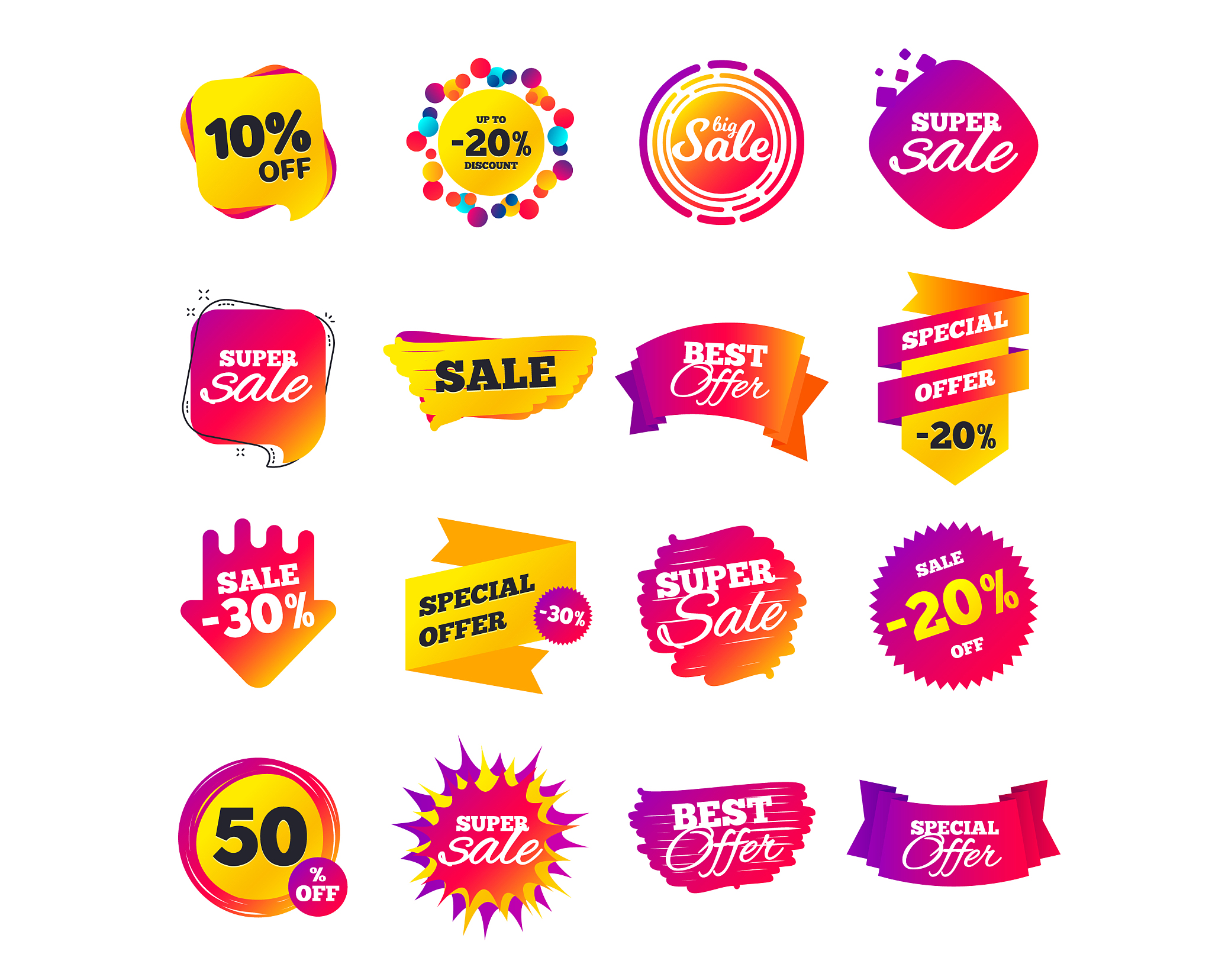 sale banner templates special offer tags