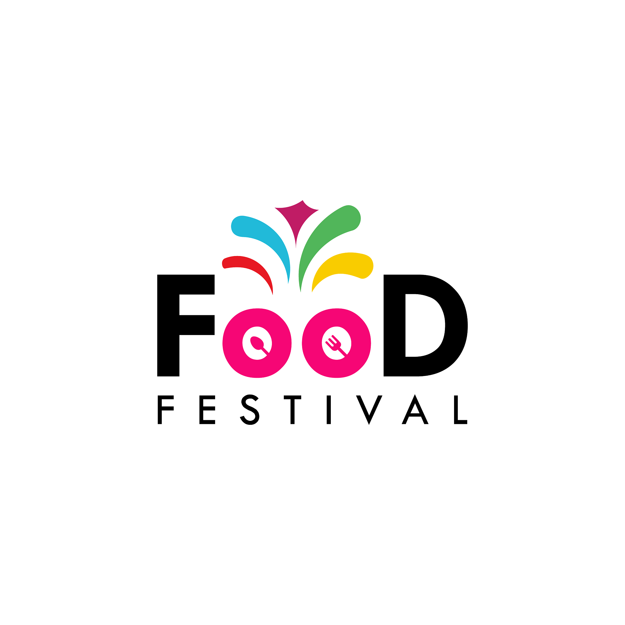 food festival logo template design