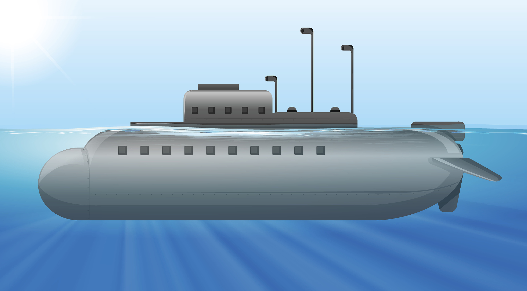 submarine under the ocean