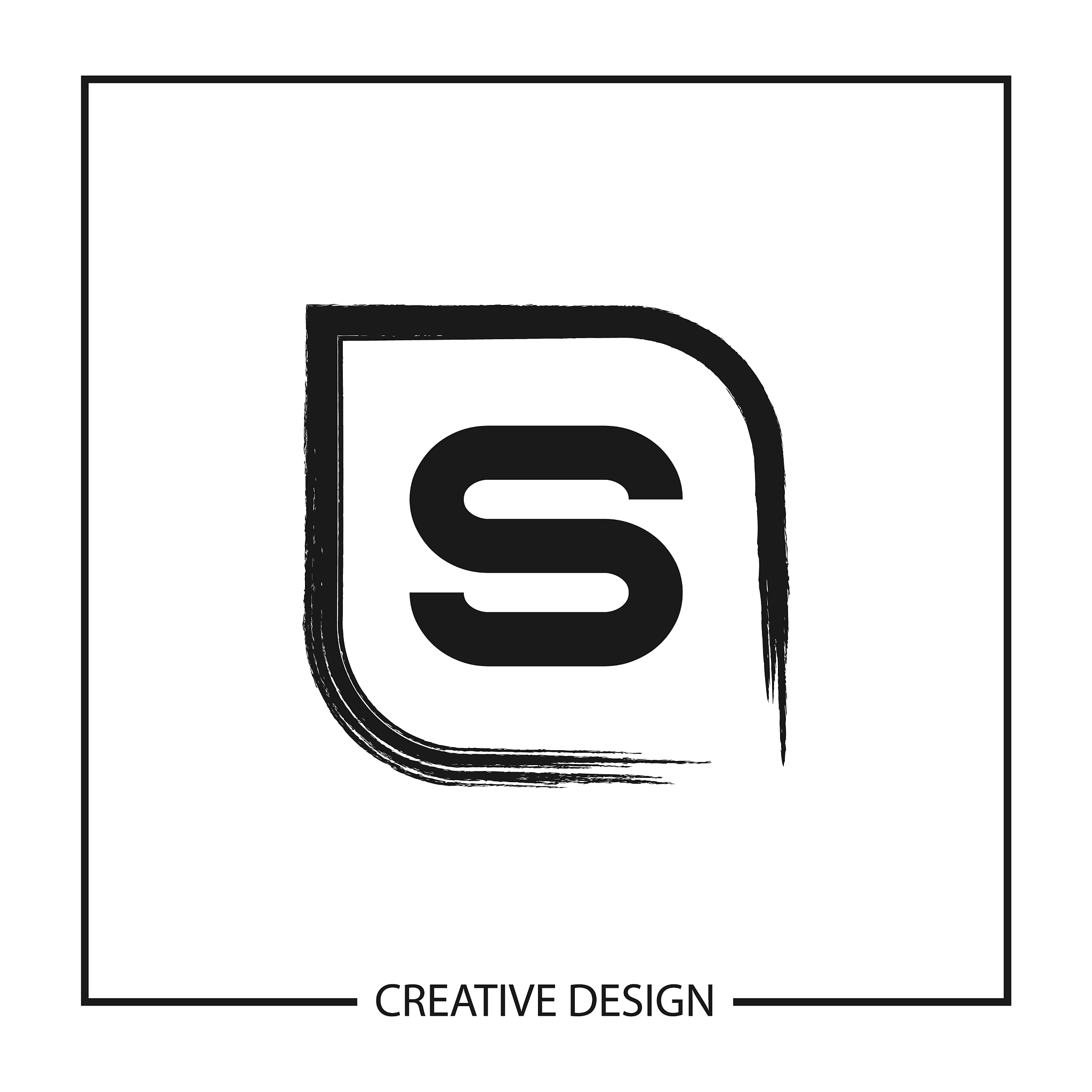 initial letter s logo template design