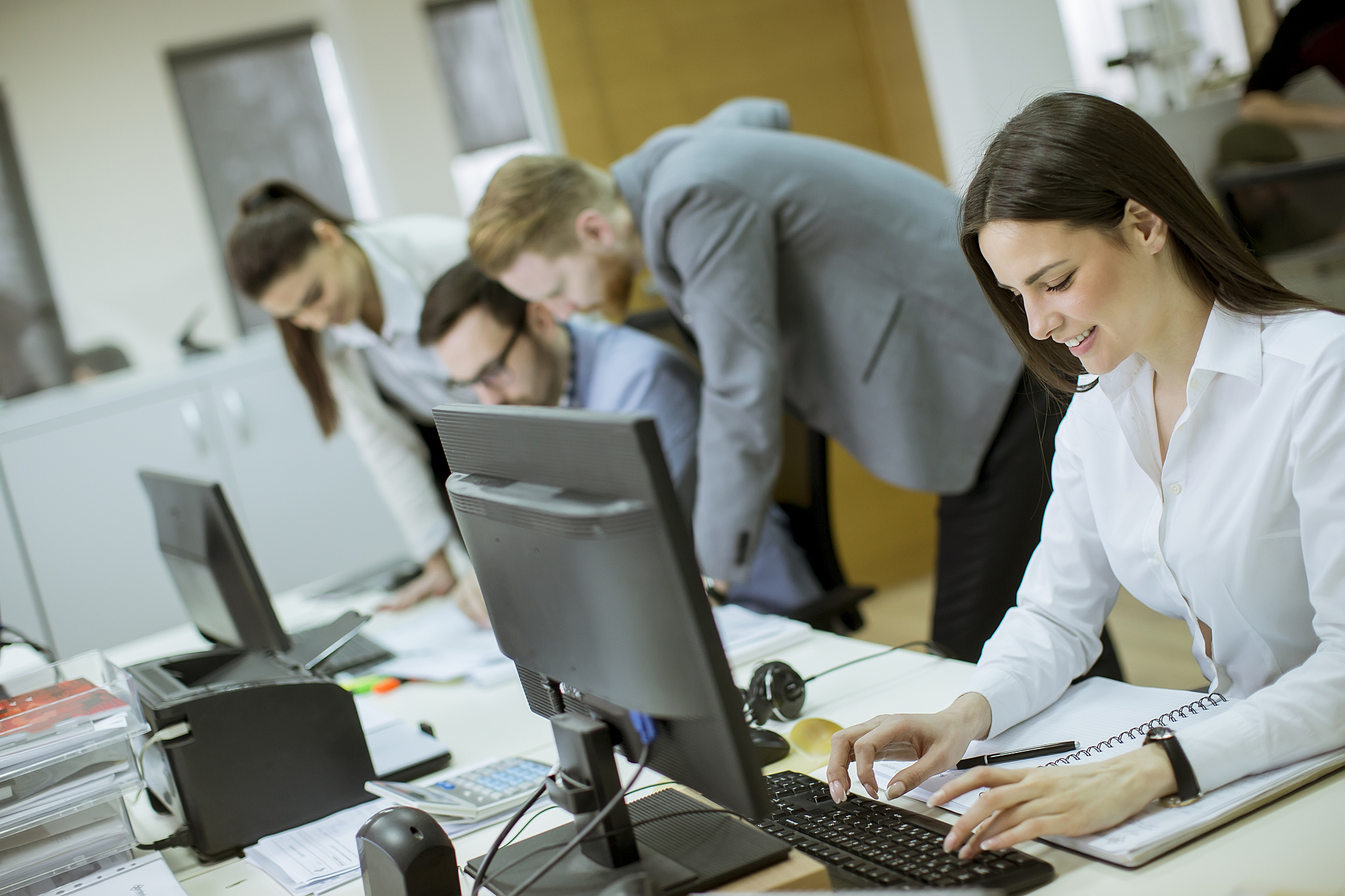 young people working in the office