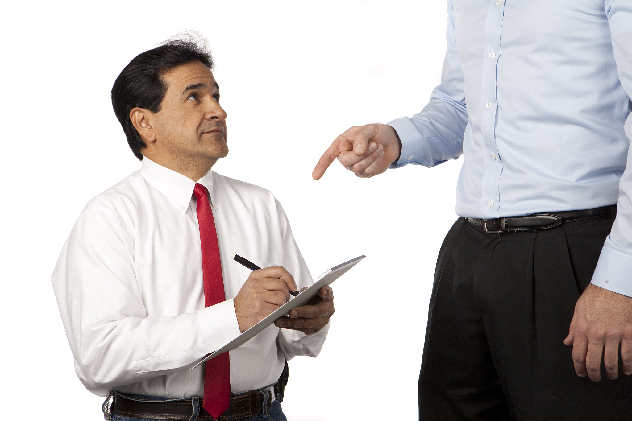 latino businessman feeling small