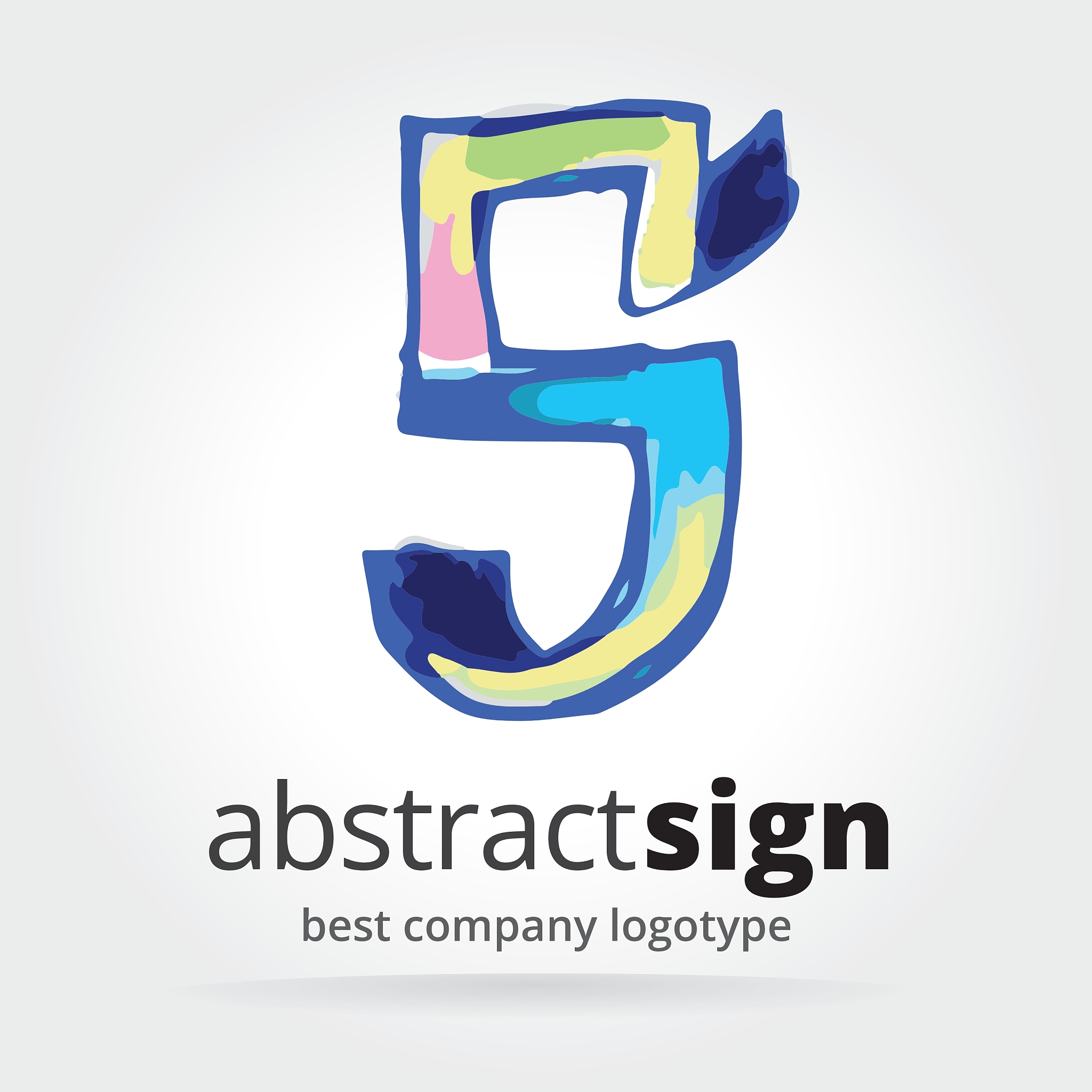 abstract logotype isolated on white background
