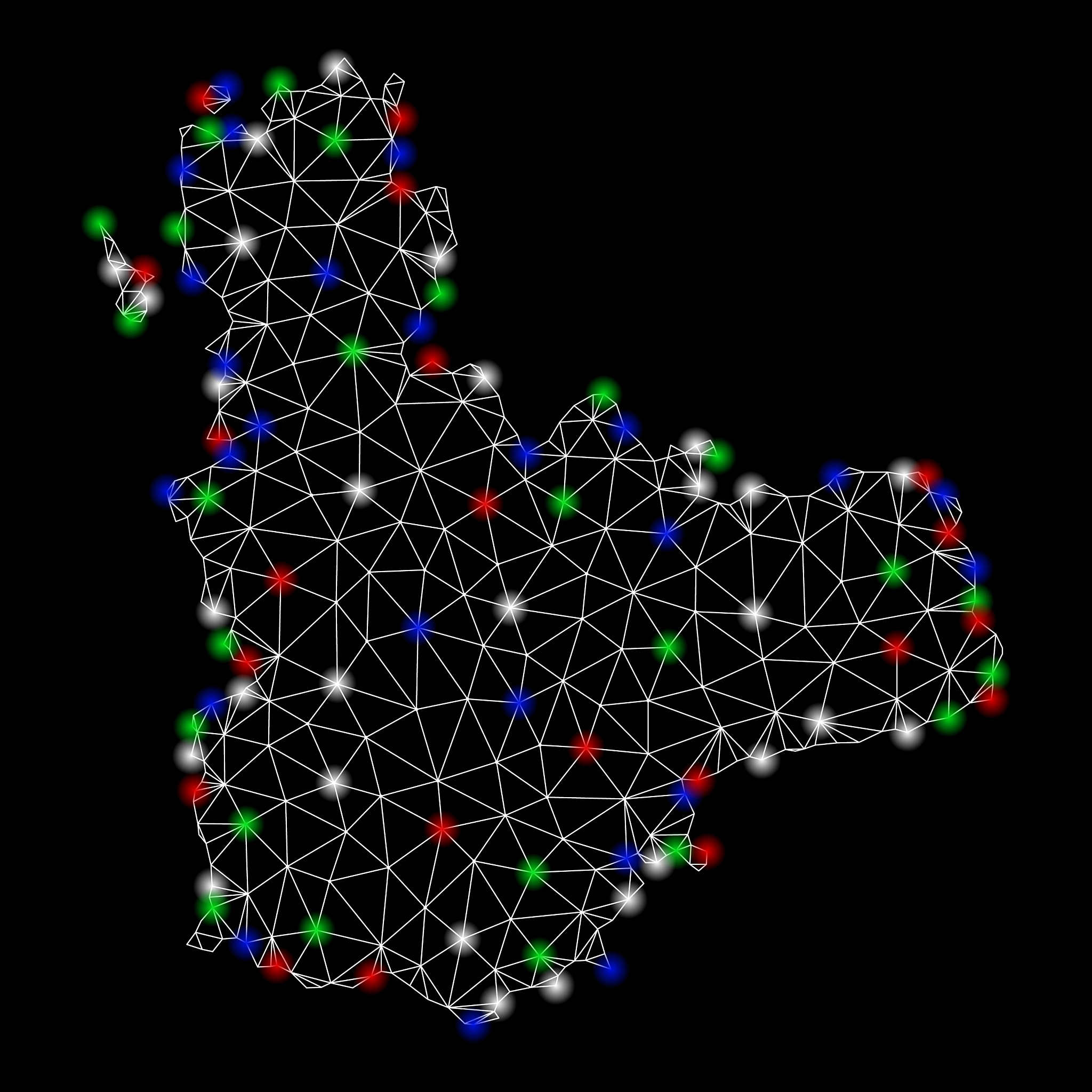 bright mesh carcass valladolid province map with