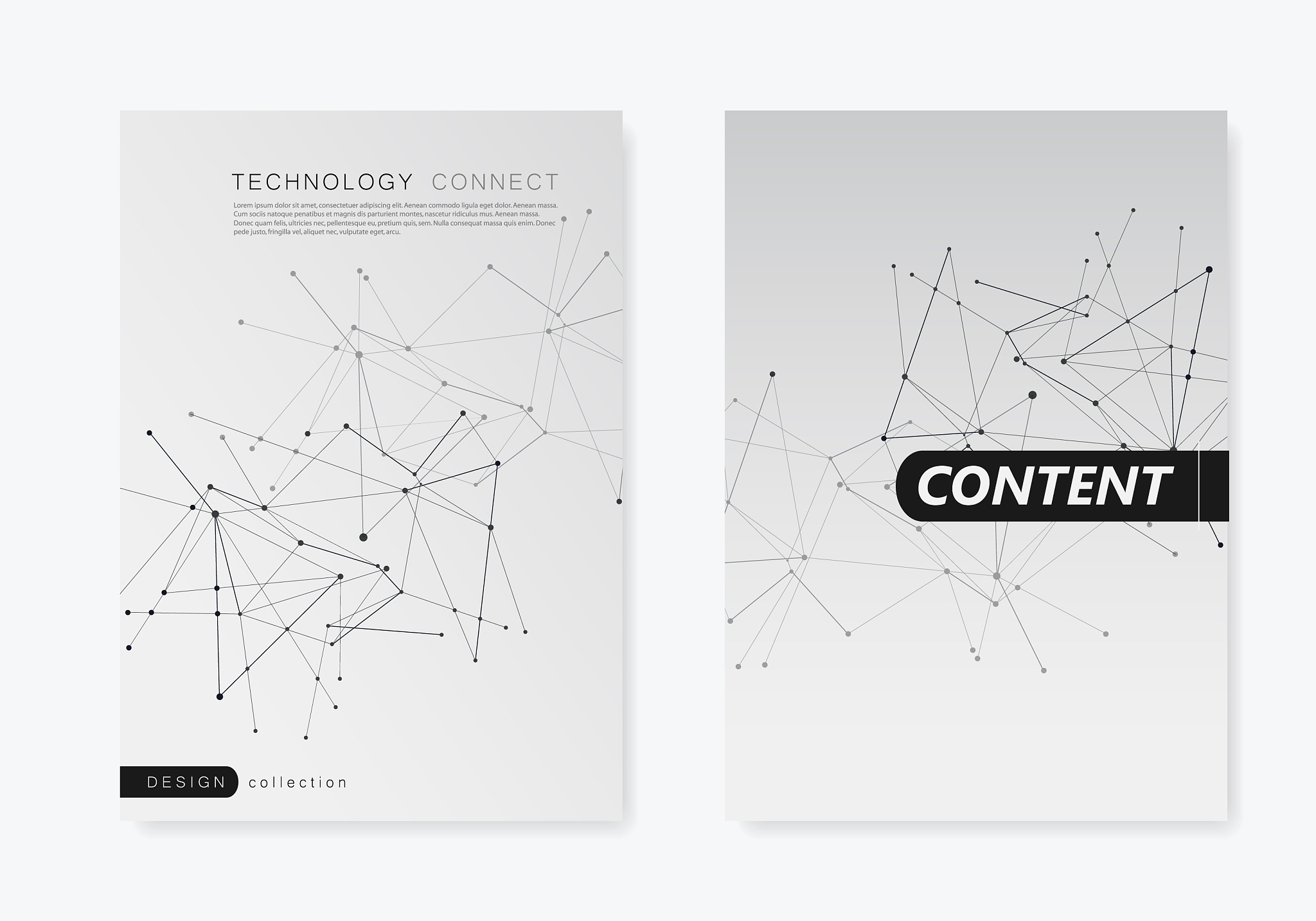2 cover templates for brochure in a4 size