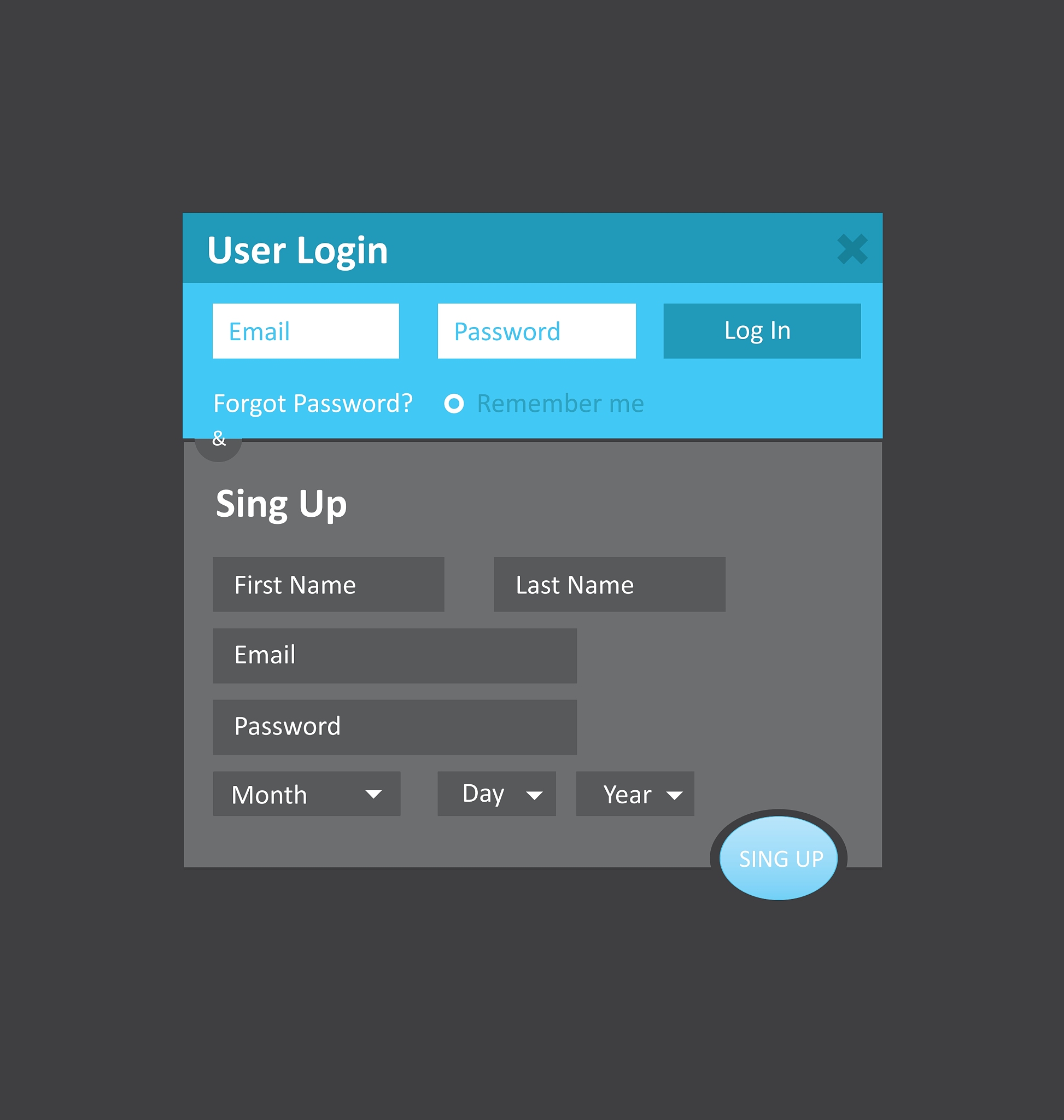 login and sign up 2