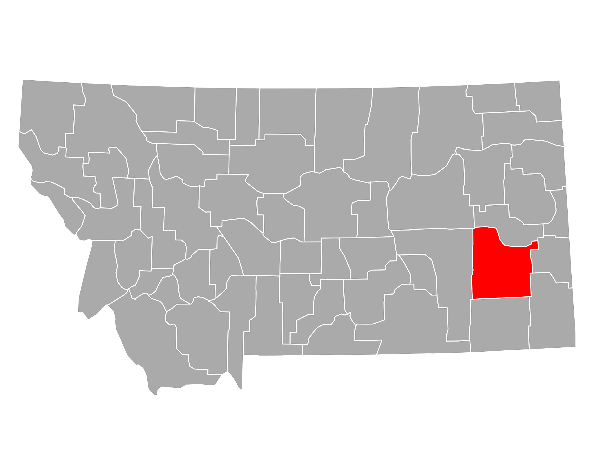 map of custer in montana