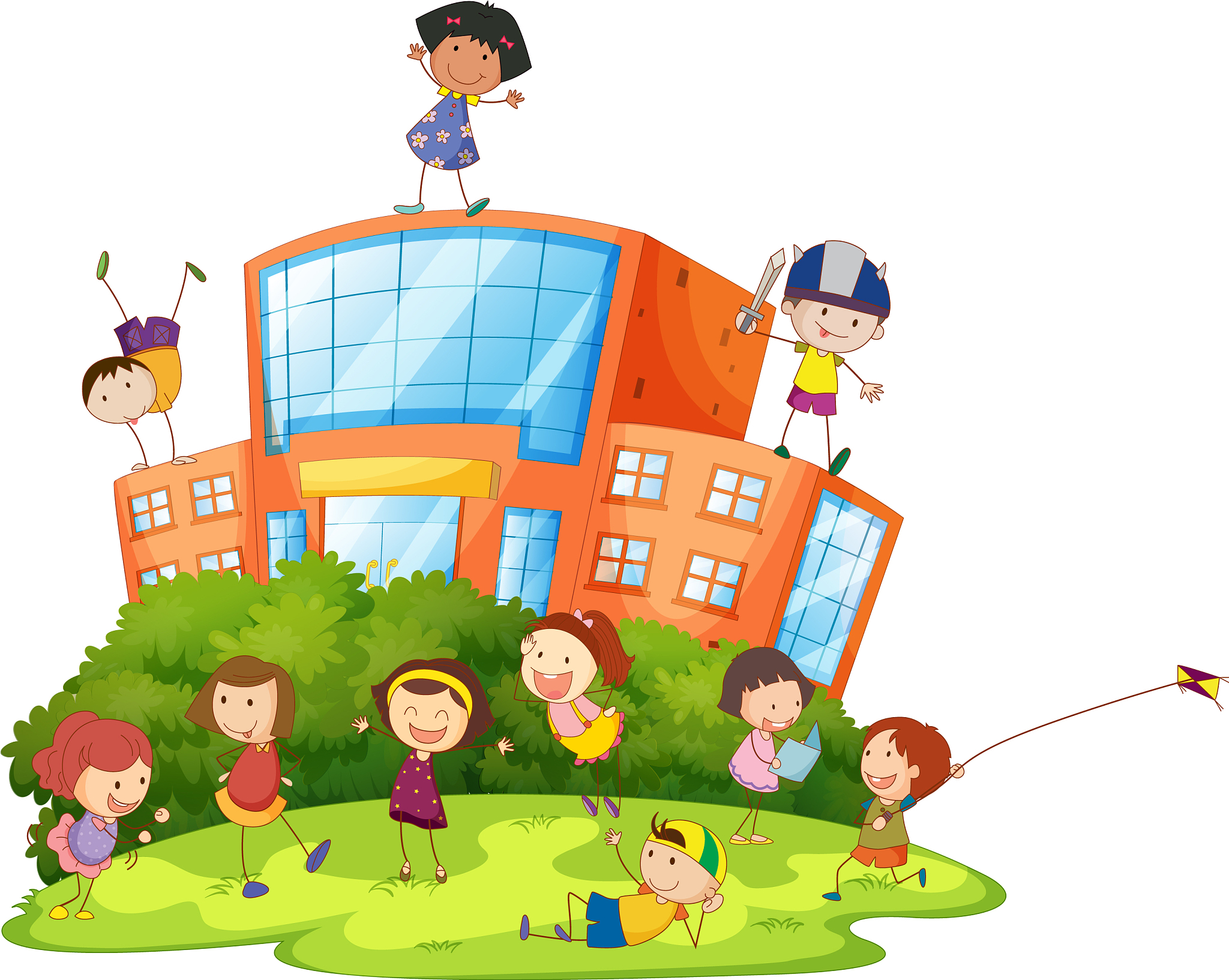children playing at school