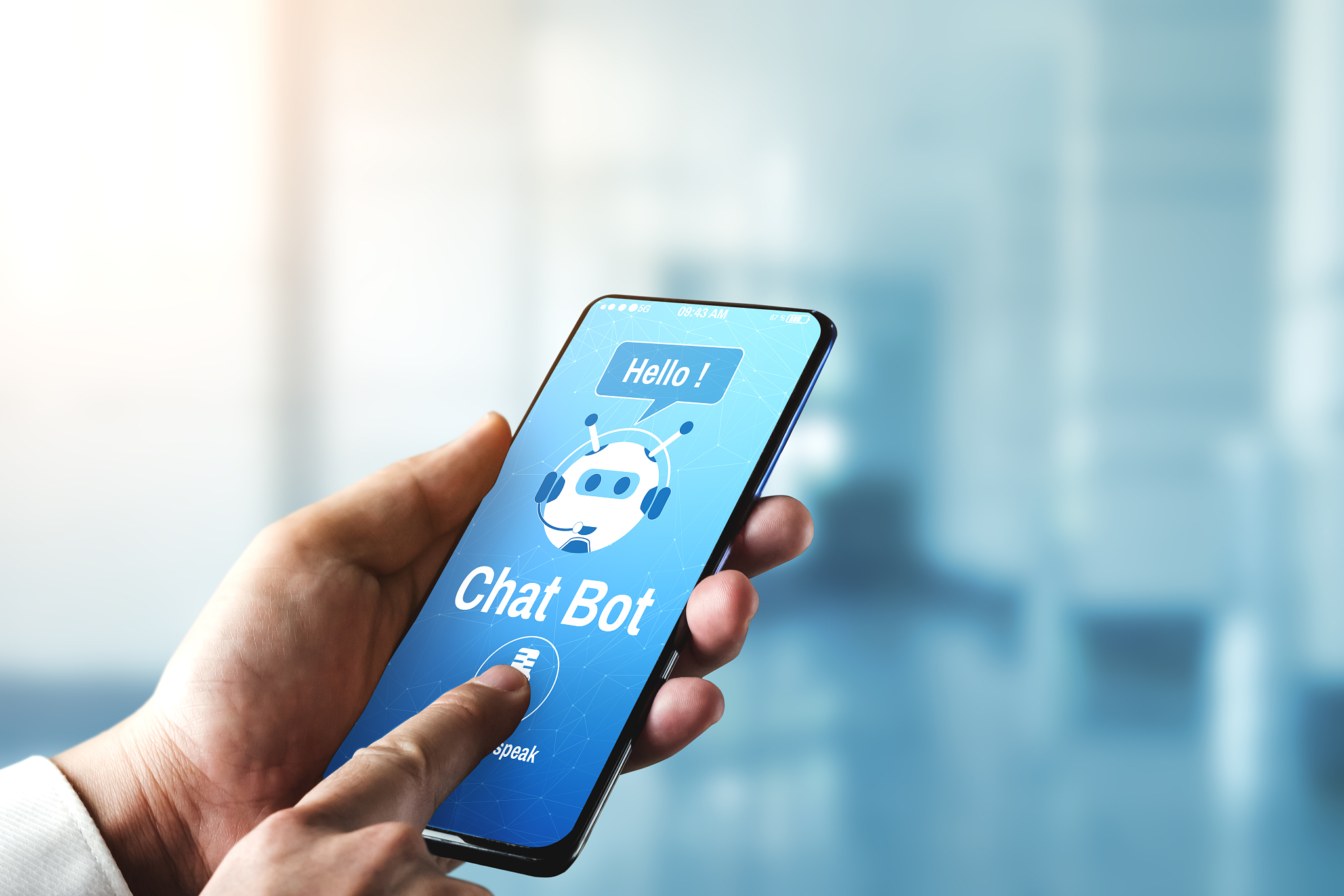 ai chatbot smart digital customer service application concept.