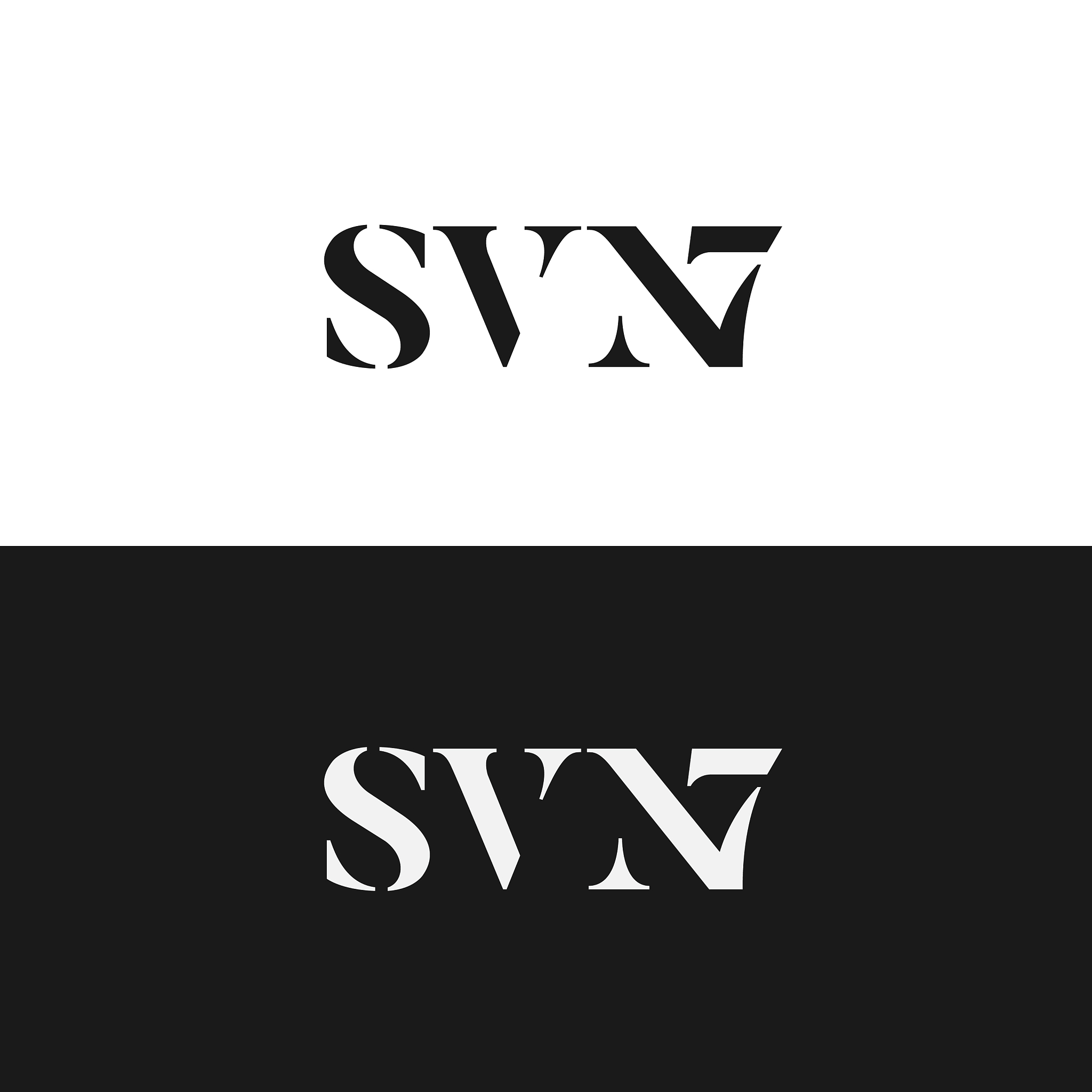 number seven word logo design template elements