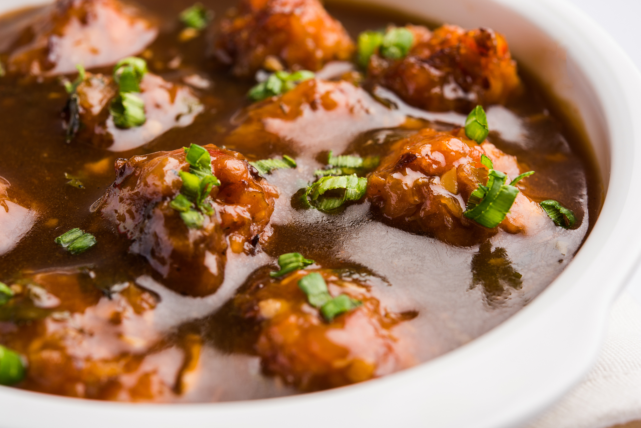 gobi manchurian dry or with gravy - popular street food of india