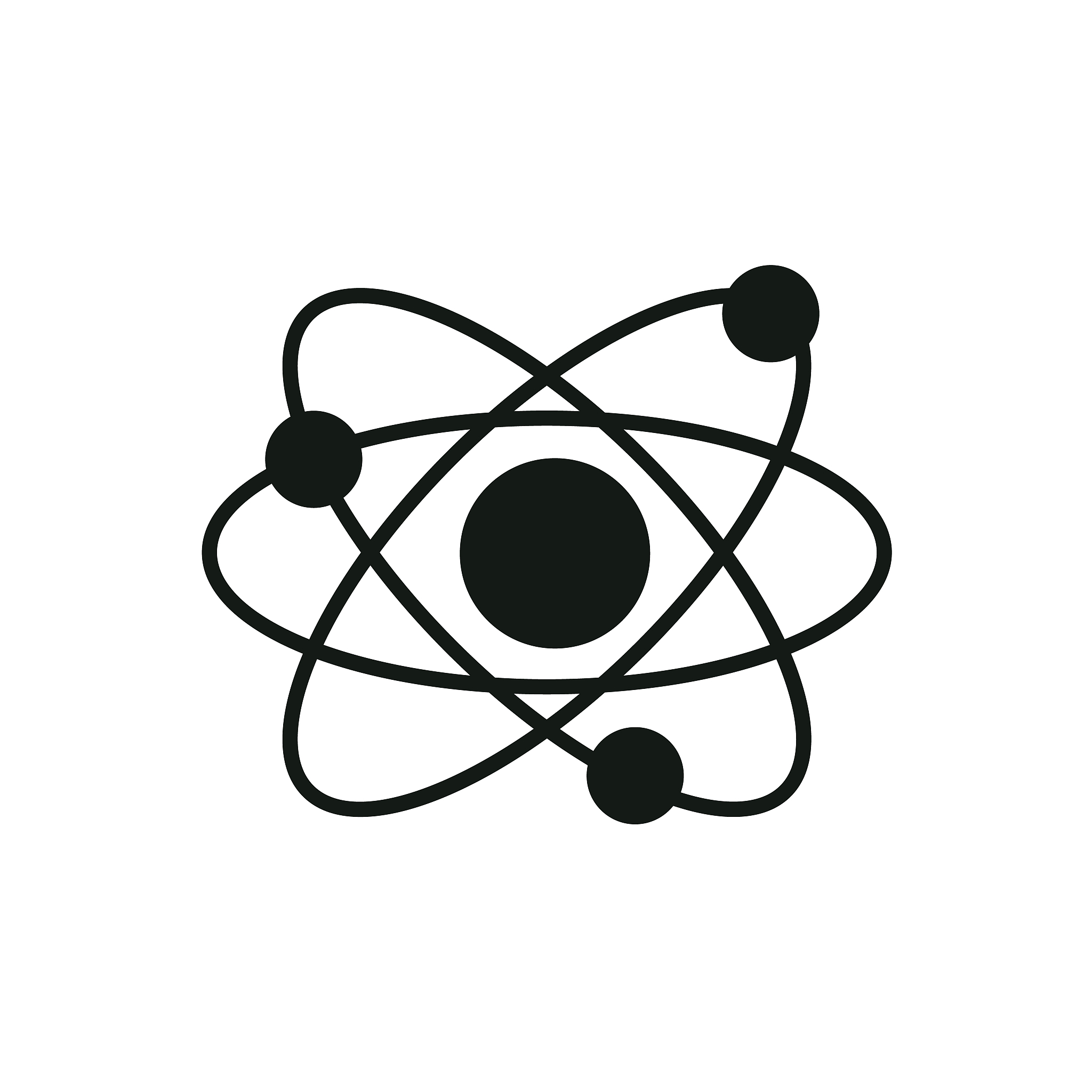 atom icon. vector illustration. symbol of science, education, nu