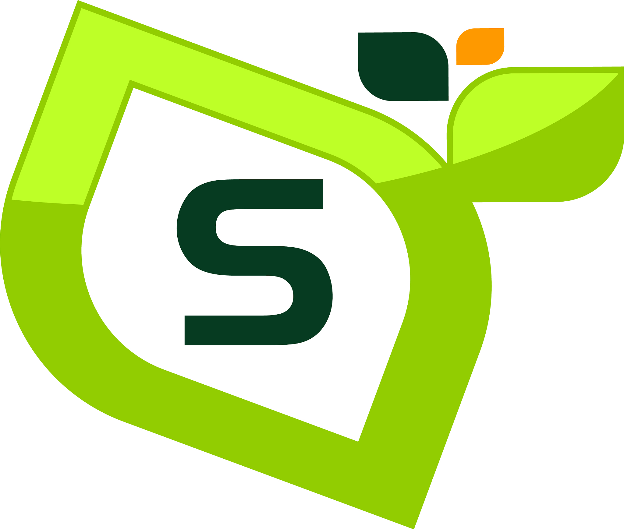 leaf initial s logo design template