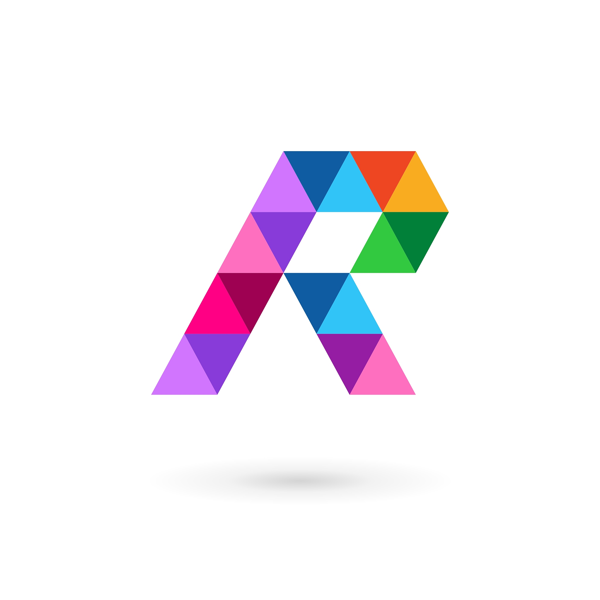 letter r mosaic logo icon design template elements
