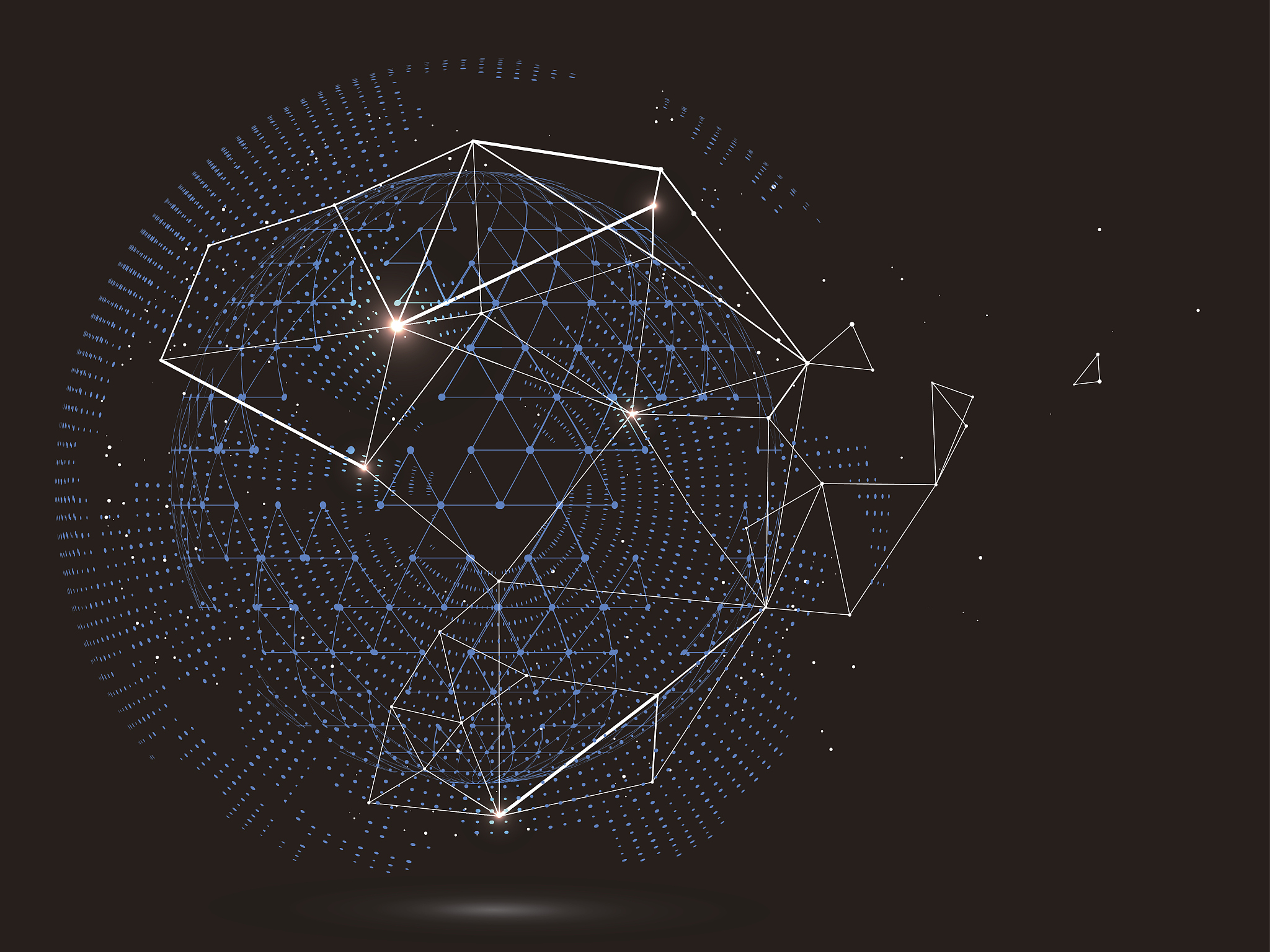 futuristic globalization interface, a sense of science and techn