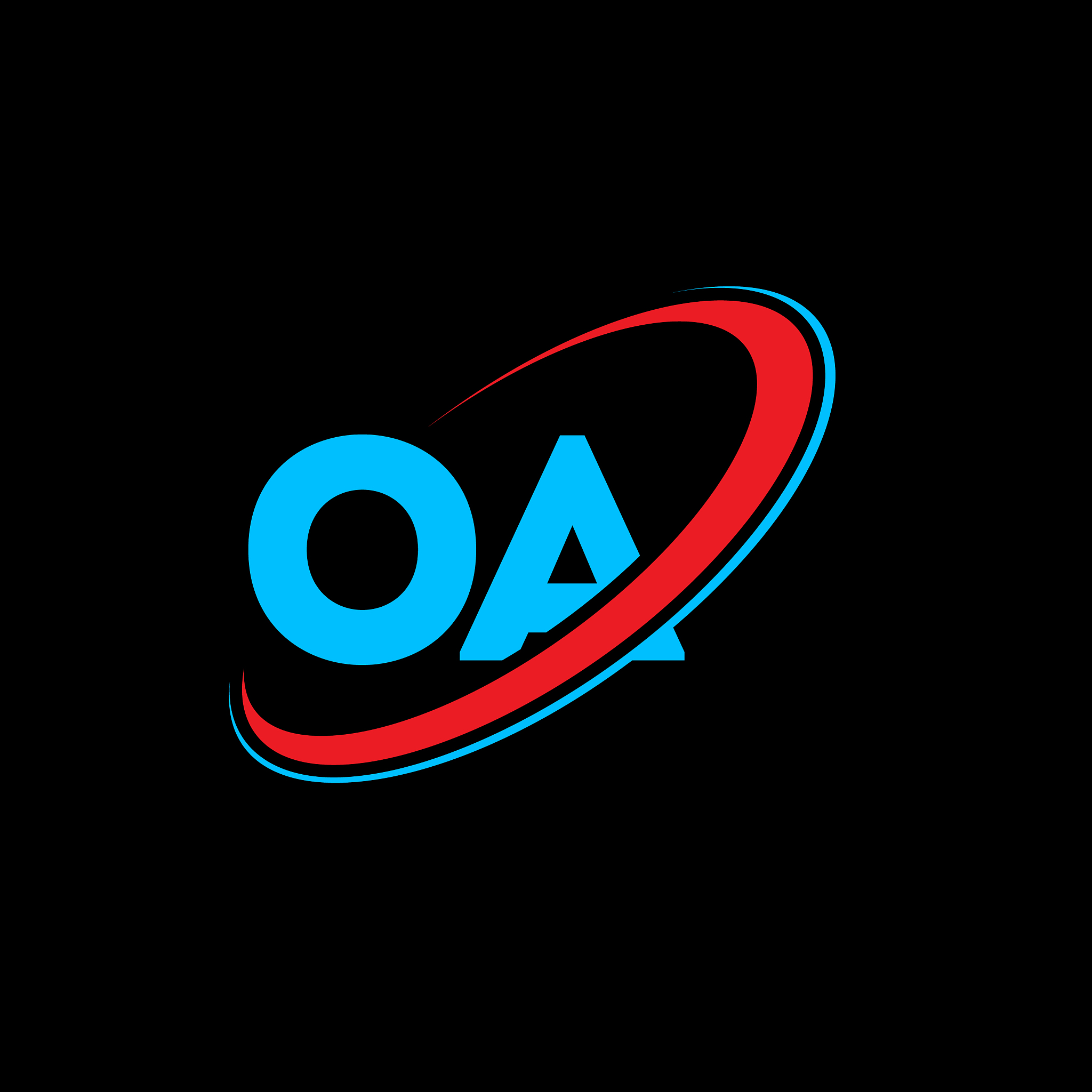 oa o a letter logo design initial letter oa