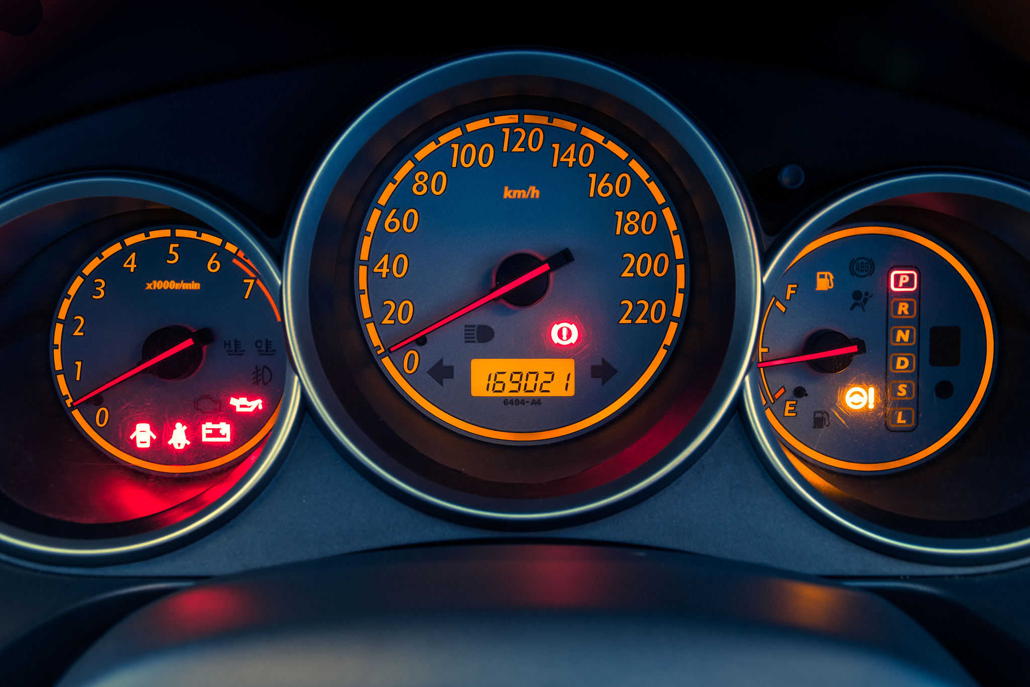 closeup car dashboard