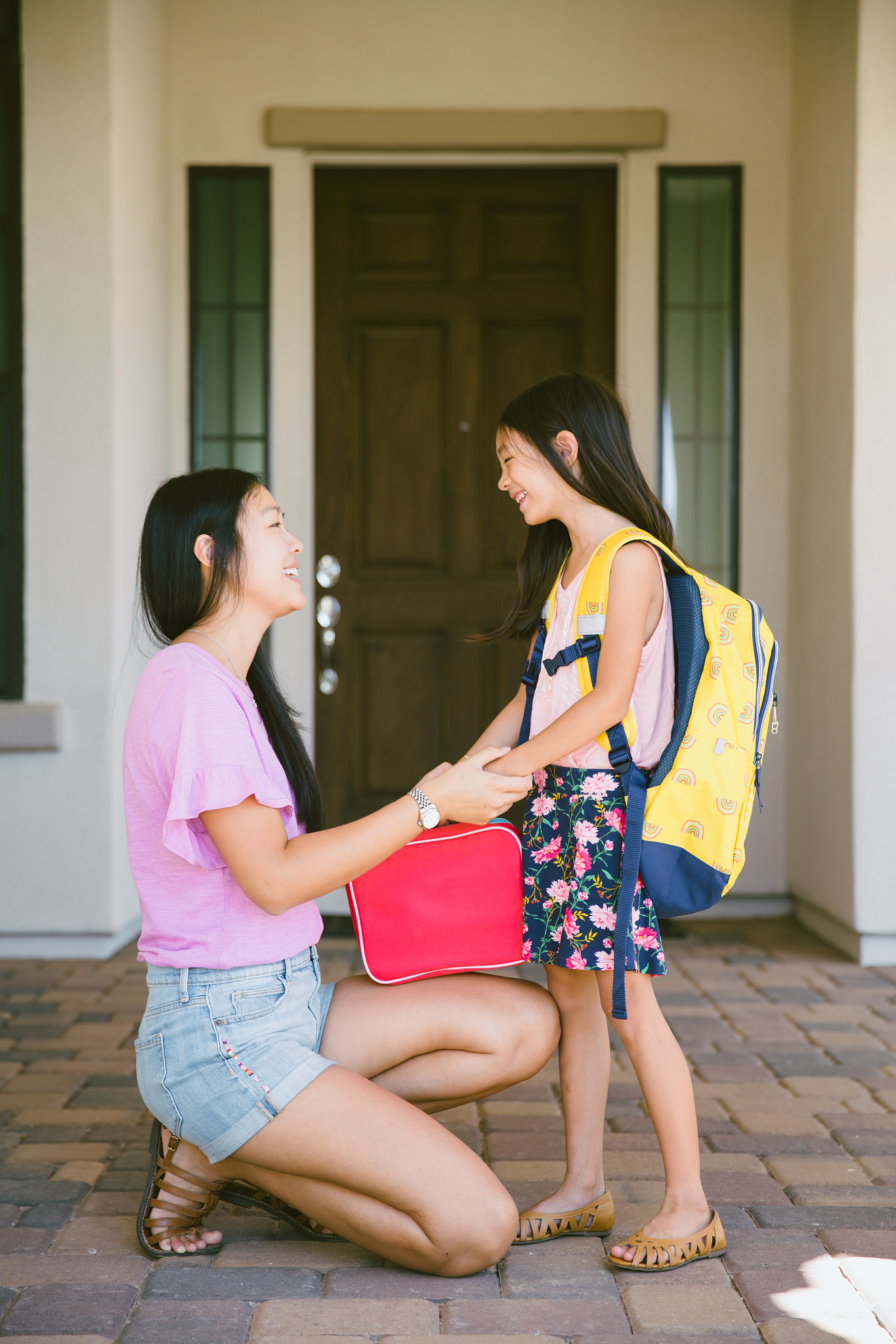 1st grader is off to school.