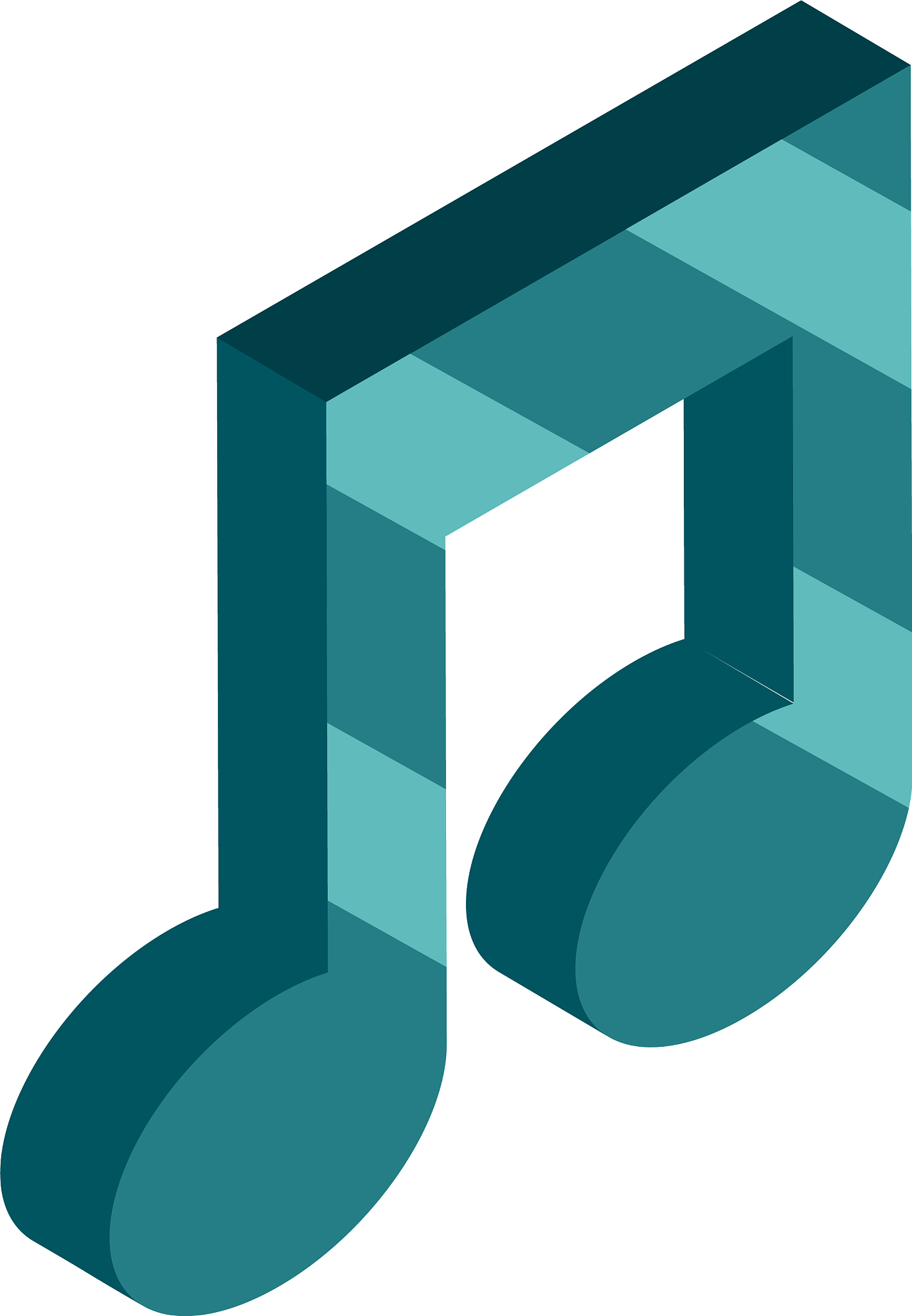 music social media isometric icon