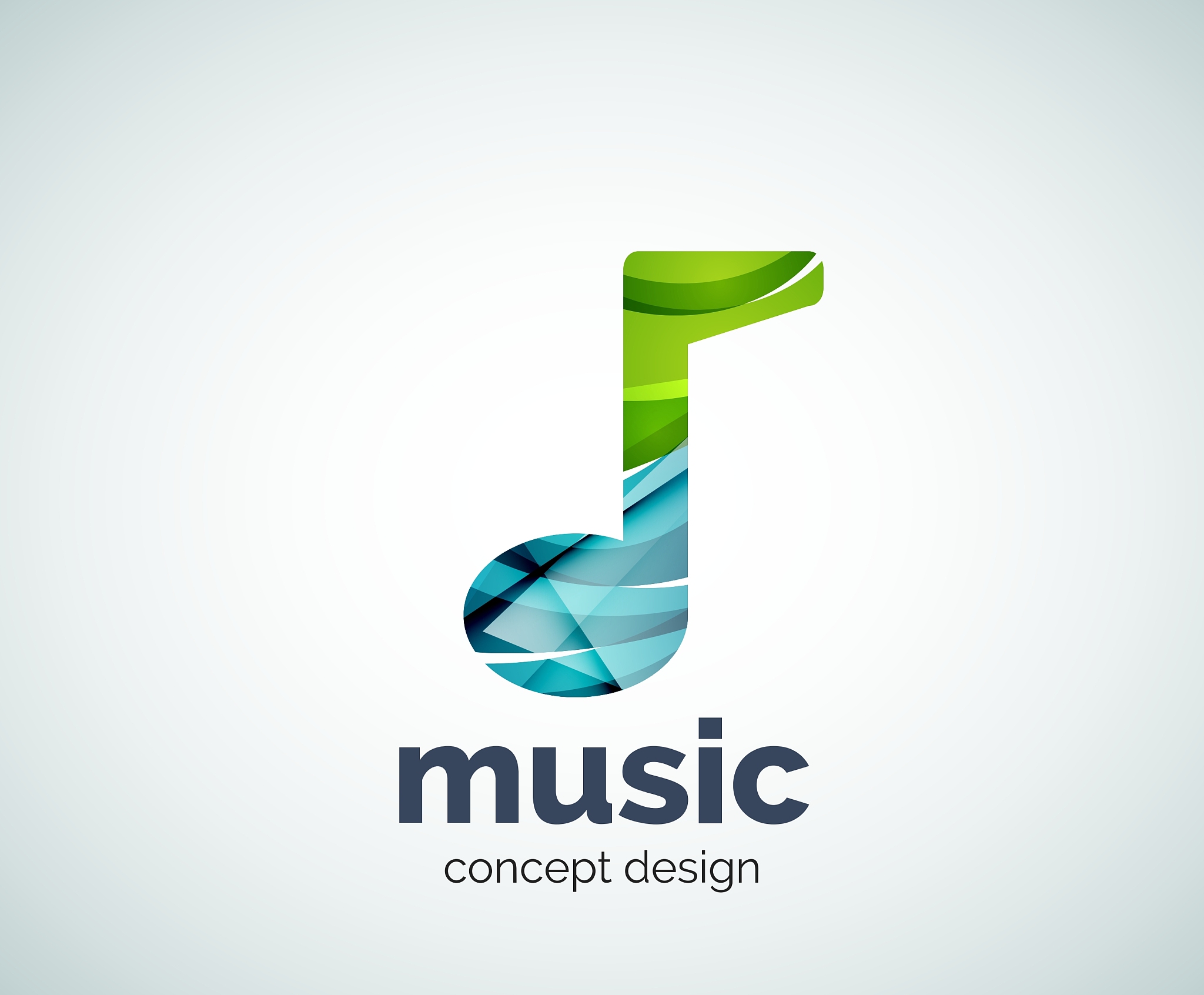music note logo template