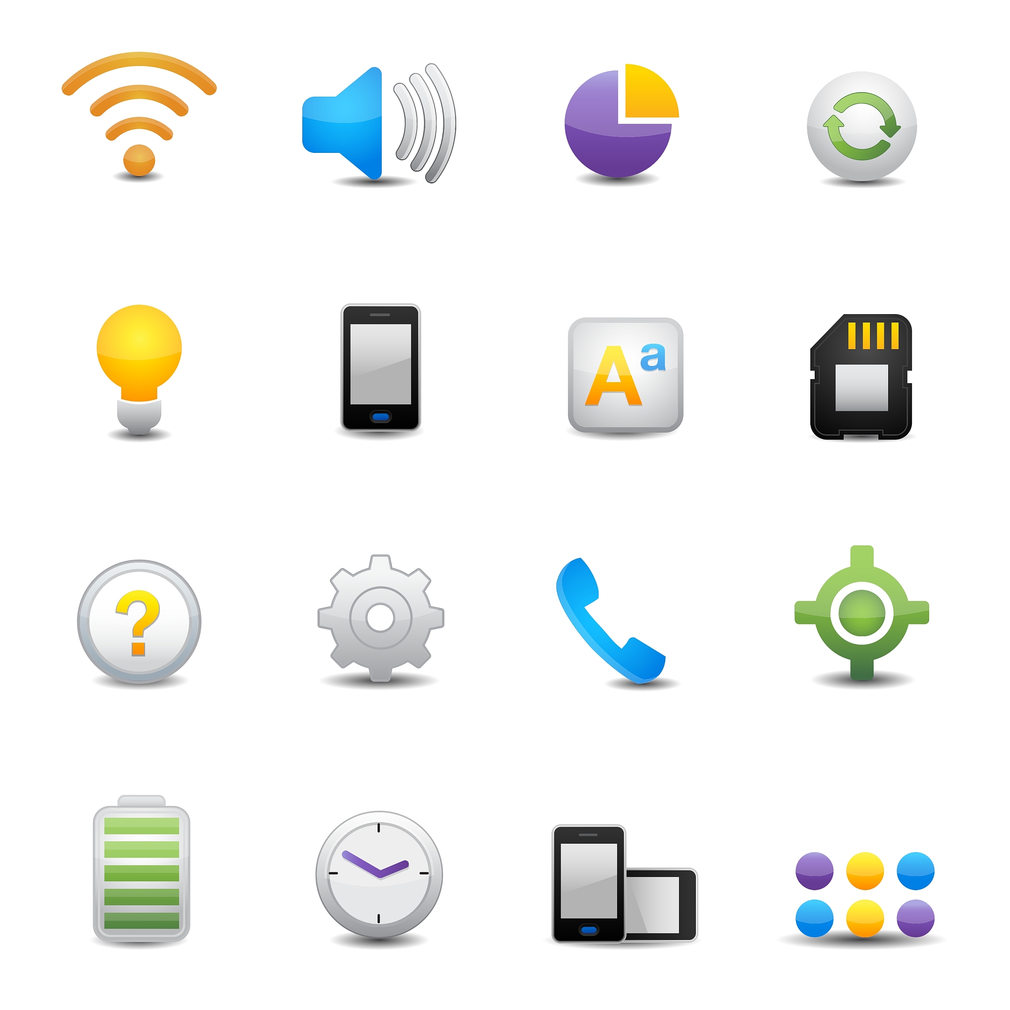 mobile setting icons